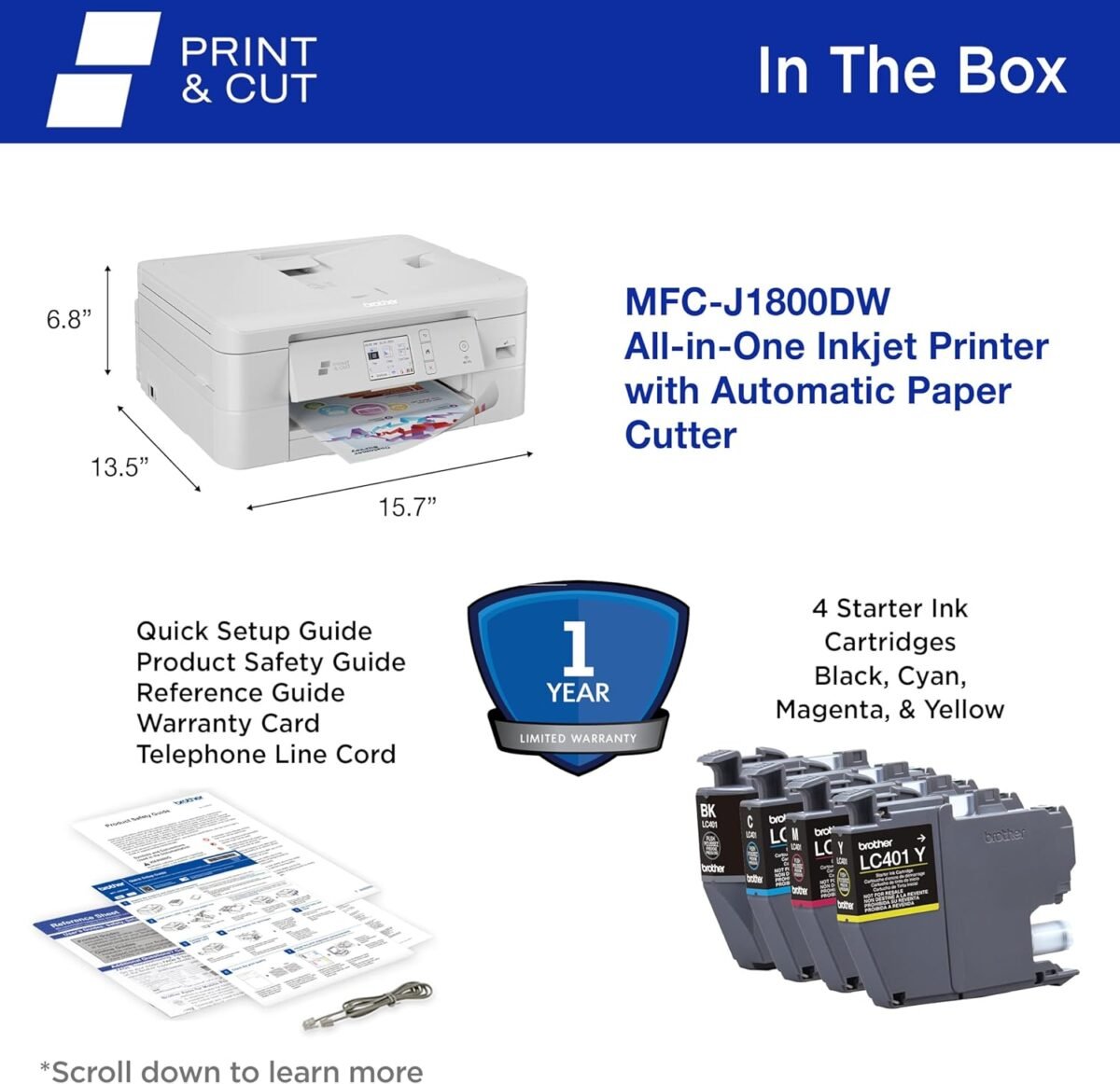 1750225628 brother wireless all in one color inkjet printer with auto paper cutter scanner copier and fax for home office print and cut machine with mobile printing and 150 sheet capacity j1800dw.jpg