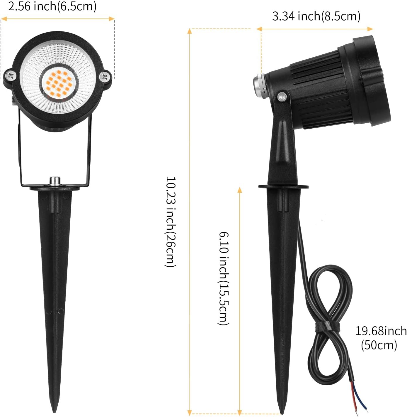 1750236126 low voltage landscape lights outdoor 7w 700lm led landscape lighting with connectors for tree garden yard pathway 12v 24v warm white 2700k spotlights ip65 waterproof 6 pack.jpg