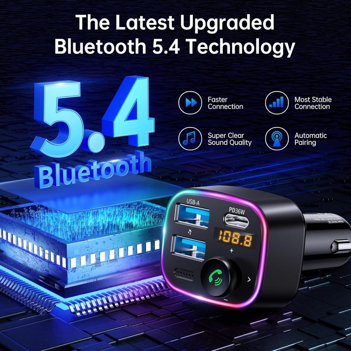 1750236783 syncwire bluetooth 5.4 fm transmitter car adapter 48w pd 36w 12w light switch hifi bass sound fast charging wireless radio music adapter led display hands free calling support usb drive.jpg