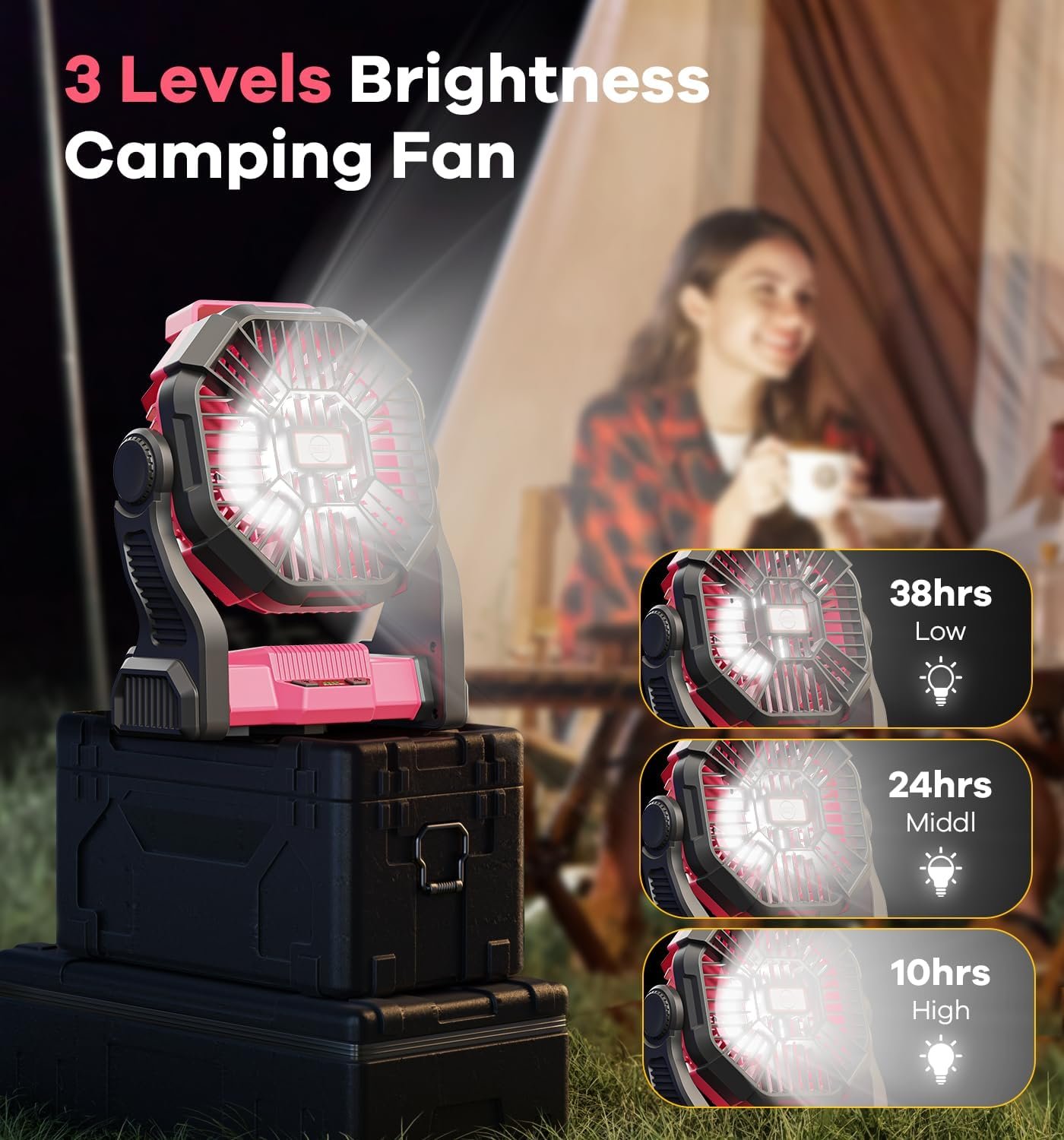 1750243146 camping fan with led lantern 15000mah portable rechargeable battery powered table fan with hook camping gear for picnic fishing car or hurricane power outages pink.jpg