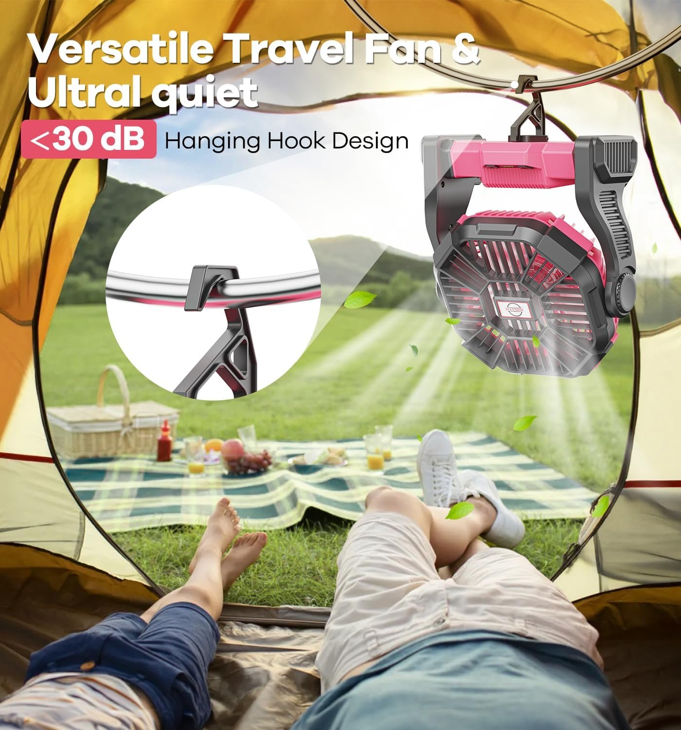 1750243151 camping fan with led lantern 15000mah portable rechargeable battery powered table fan with hook camping gear for picnic fishing car or hurricane power outages pink.jpg