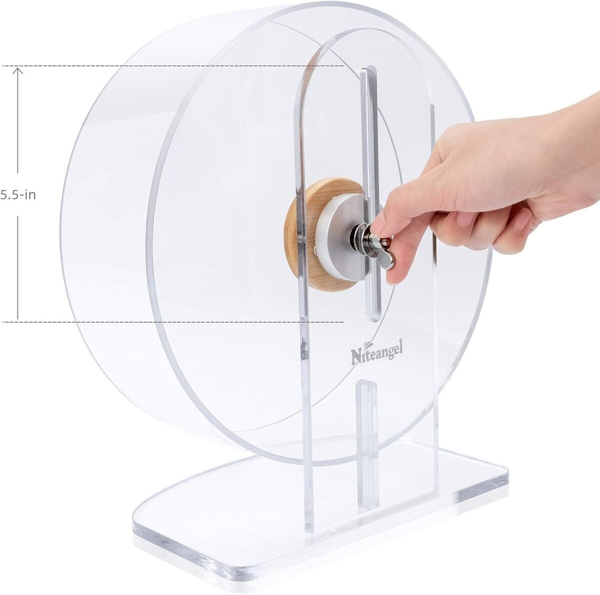 1750245315 niteangel silent hamster exercise wheel dual bearing quiet spinning acrylic hamster running wheel for dwarf hamster gerbils mice degus or other small animals s.jpg