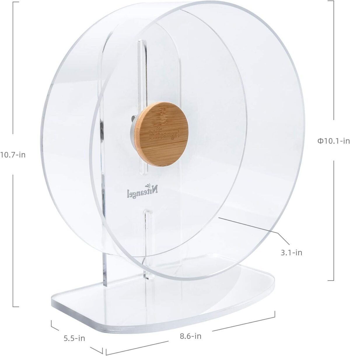 1750245317 niteangel silent hamster exercise wheel dual bearing quiet spinning acrylic hamster running wheel for dwarf hamster gerbils mice degus or other small animals s.jpg