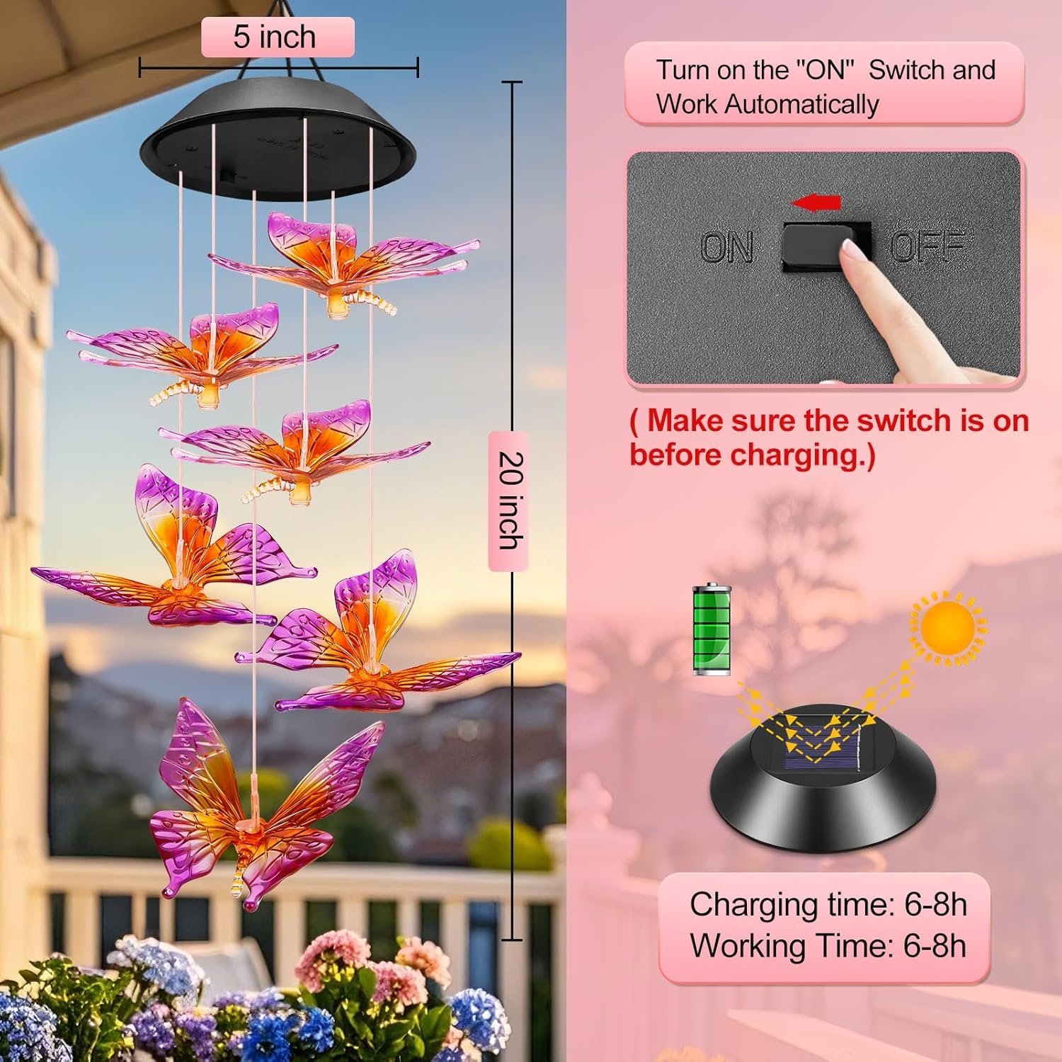 1750268656 birthday gifts for women grandma wife sister winzwon solar lights outdoor wind chimes for outside garden yard patio porch decor hanging butterfly decorations mothers day mom gift for her.jpg