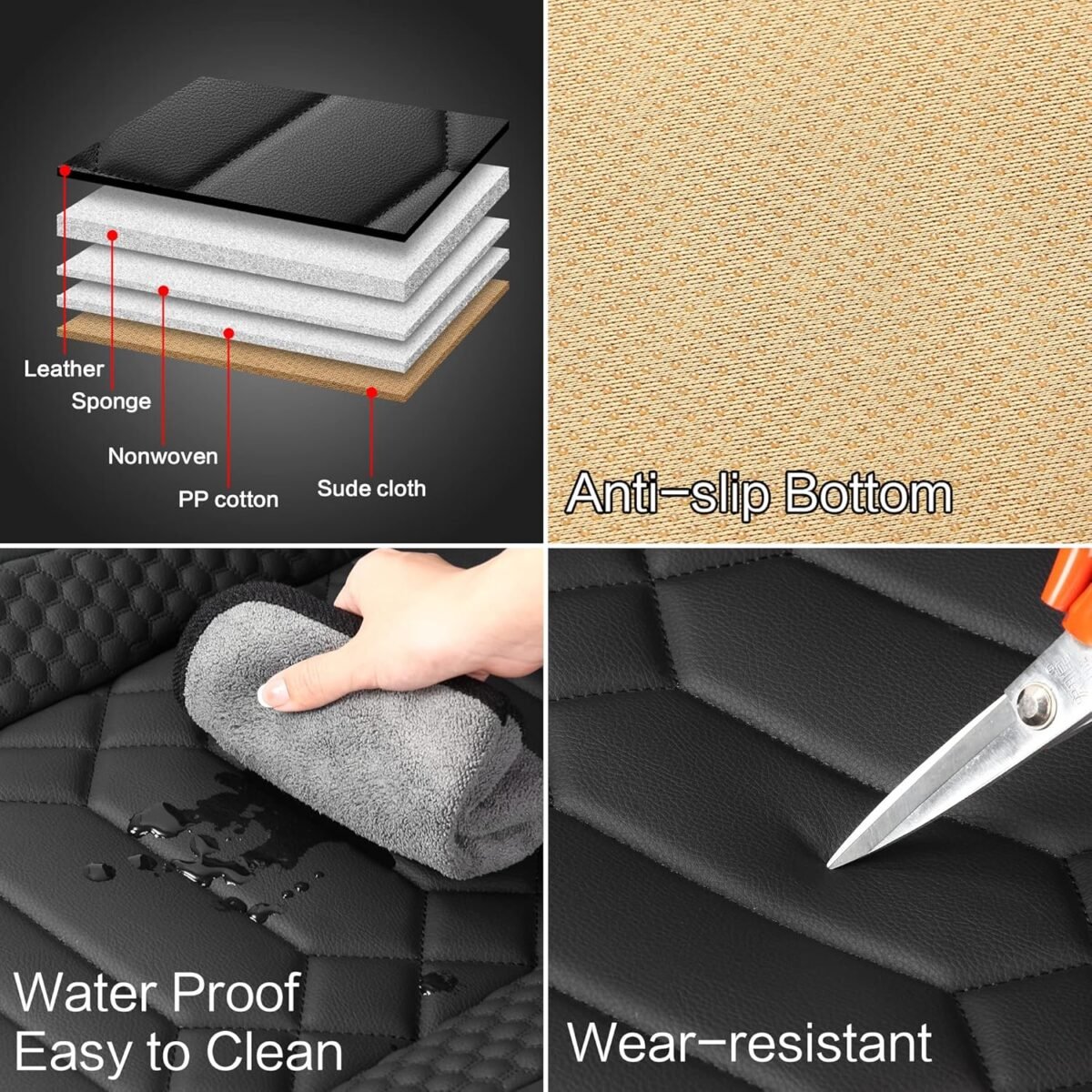 1750275413 leather car seat covers front pair waterproof faux leather seat covers for cars non slip car interior covers universal fit for most cars sedans trucks suvs black.jpg