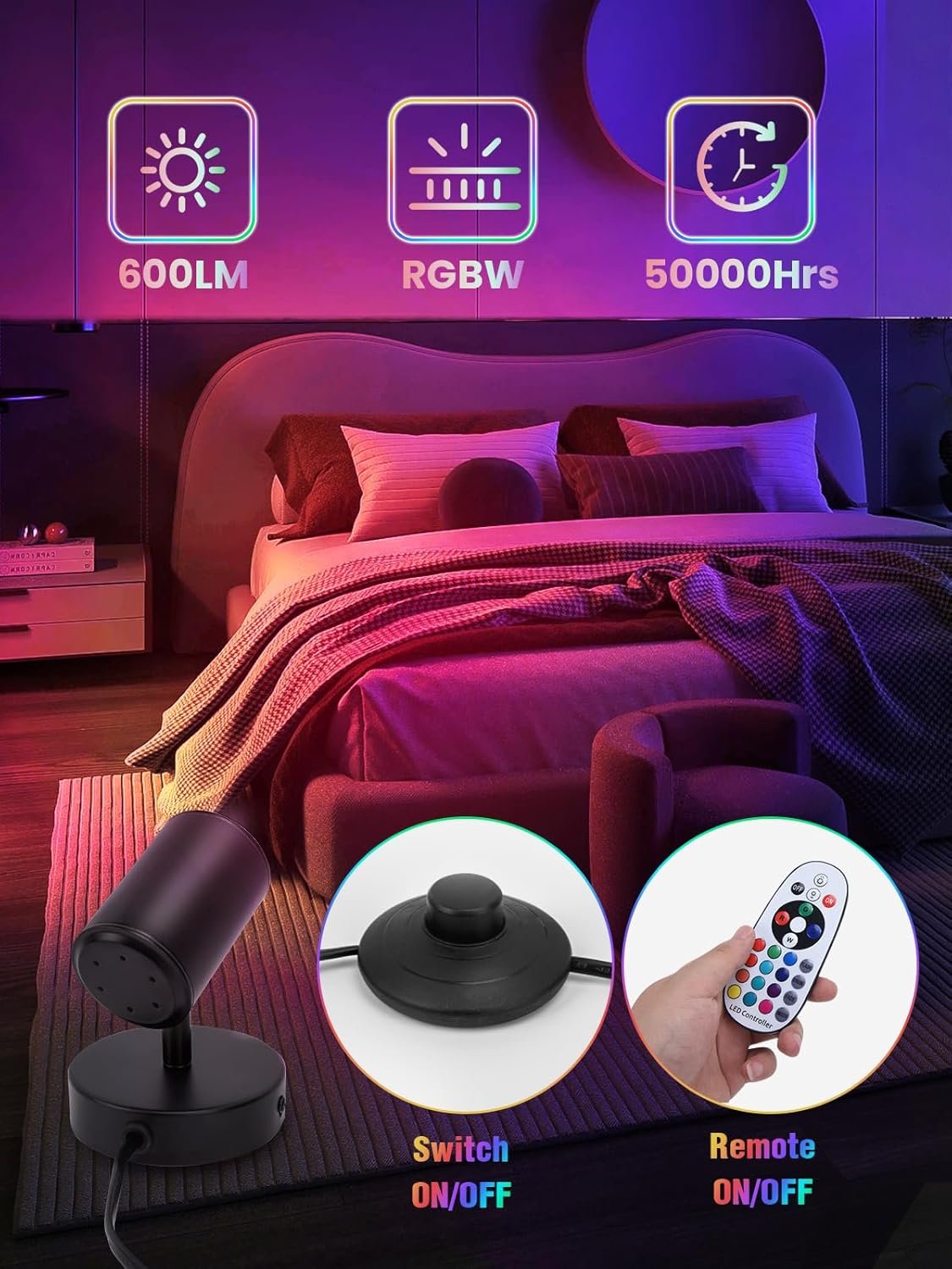 1750289784 10w led spot lights indoor rgb color changing uplighting with remote 120v christmas spotlight plant accent light with switch for halloween party decoration 5ft code 1 pack.jpg