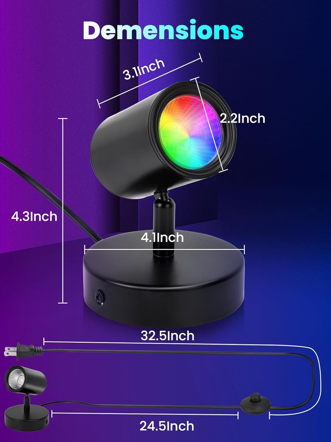 1750289786 10w led spot lights indoor rgb color changing uplighting with remote 120v christmas spotlight plant accent light with switch for halloween party decoration 5ft code 1 pack.jpg