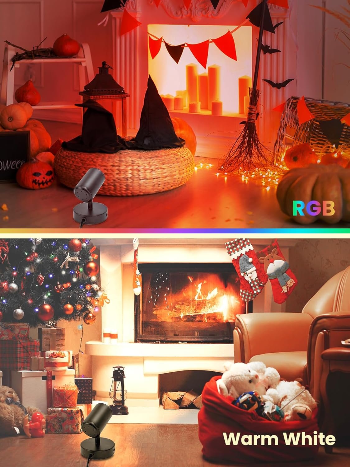 1750289788 10w led spot lights indoor rgb color changing uplighting with remote 120v christmas spotlight plant accent light with switch for halloween party decoration 5ft code 1 pack.jpg