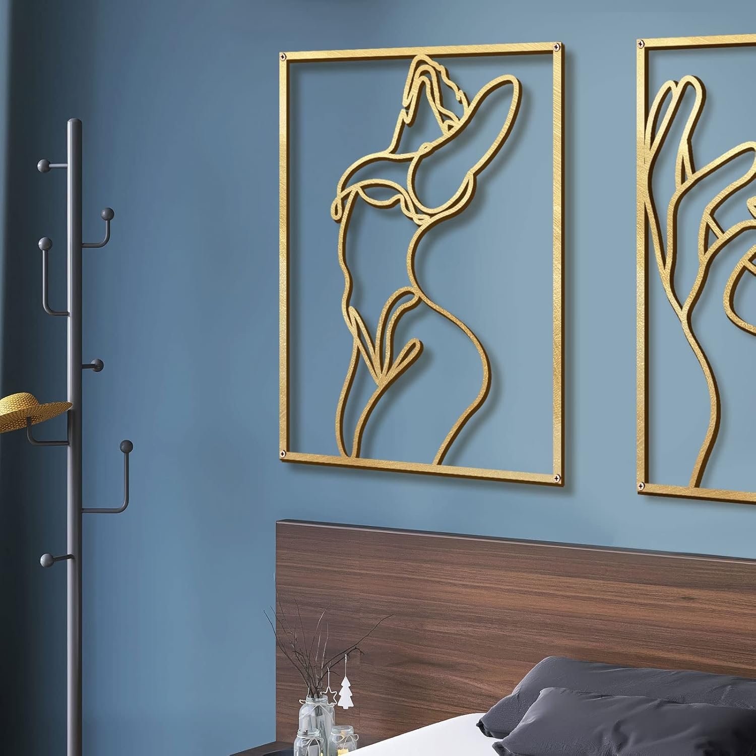 1750314210 glamativity 4 pack gold wall art decor minimalist decor single line art wall decor real metal wall art womans body shape abstract wall art gold classic style m size 17 x 11.8.jpg