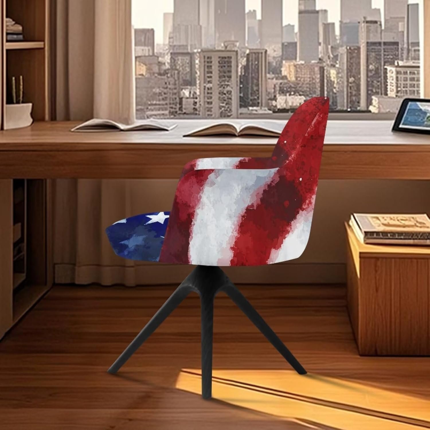 1750326728 watercolor american flag print accent dining chair cover removable swivel office chair slipcover mid back armchair slipcover for home living room decoration.jpg