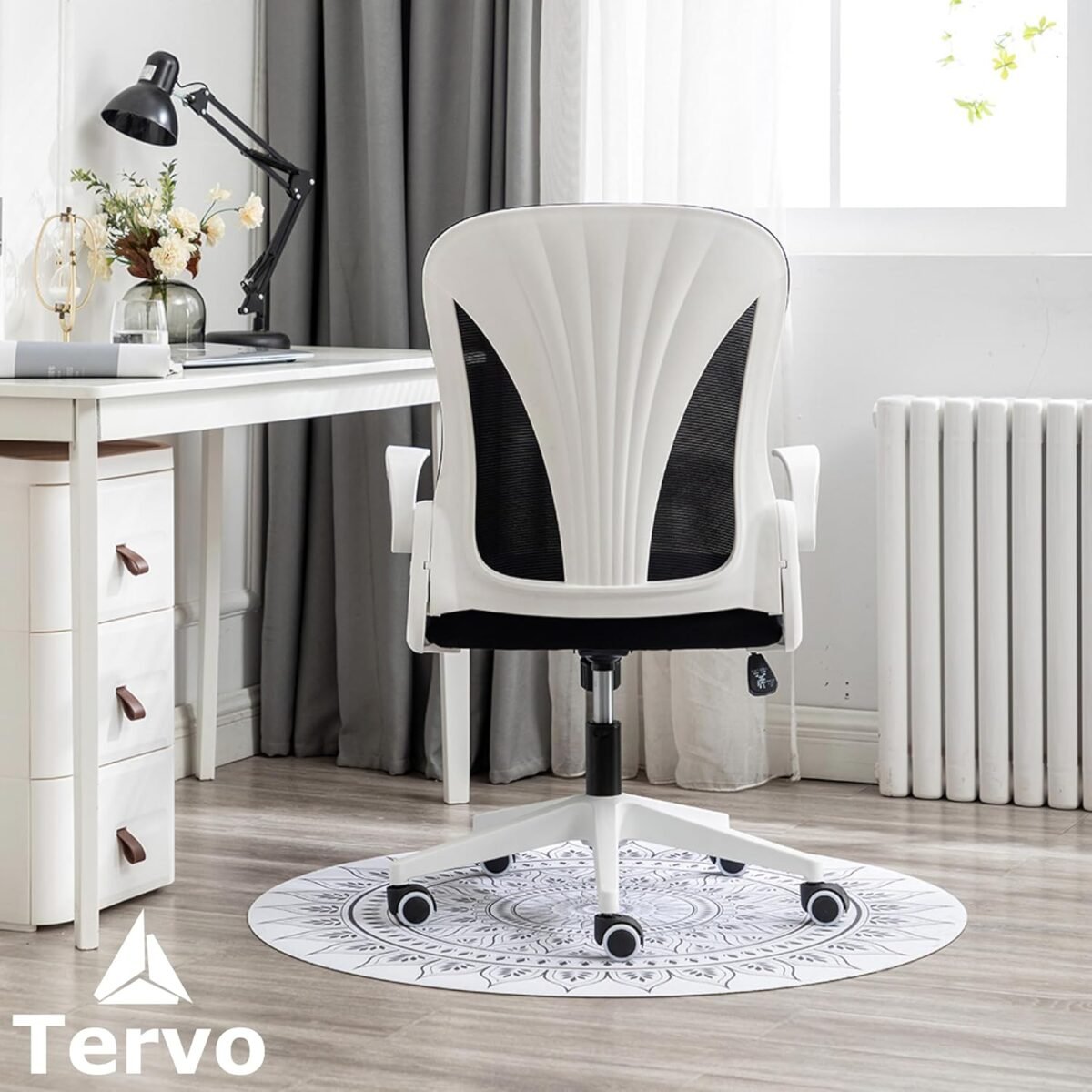 1750352407 tervo model s folding office chair for small spaces gaming chair for adults kids ergonomic mesh computer chair for bedroom desk chair for home work white black.jpg