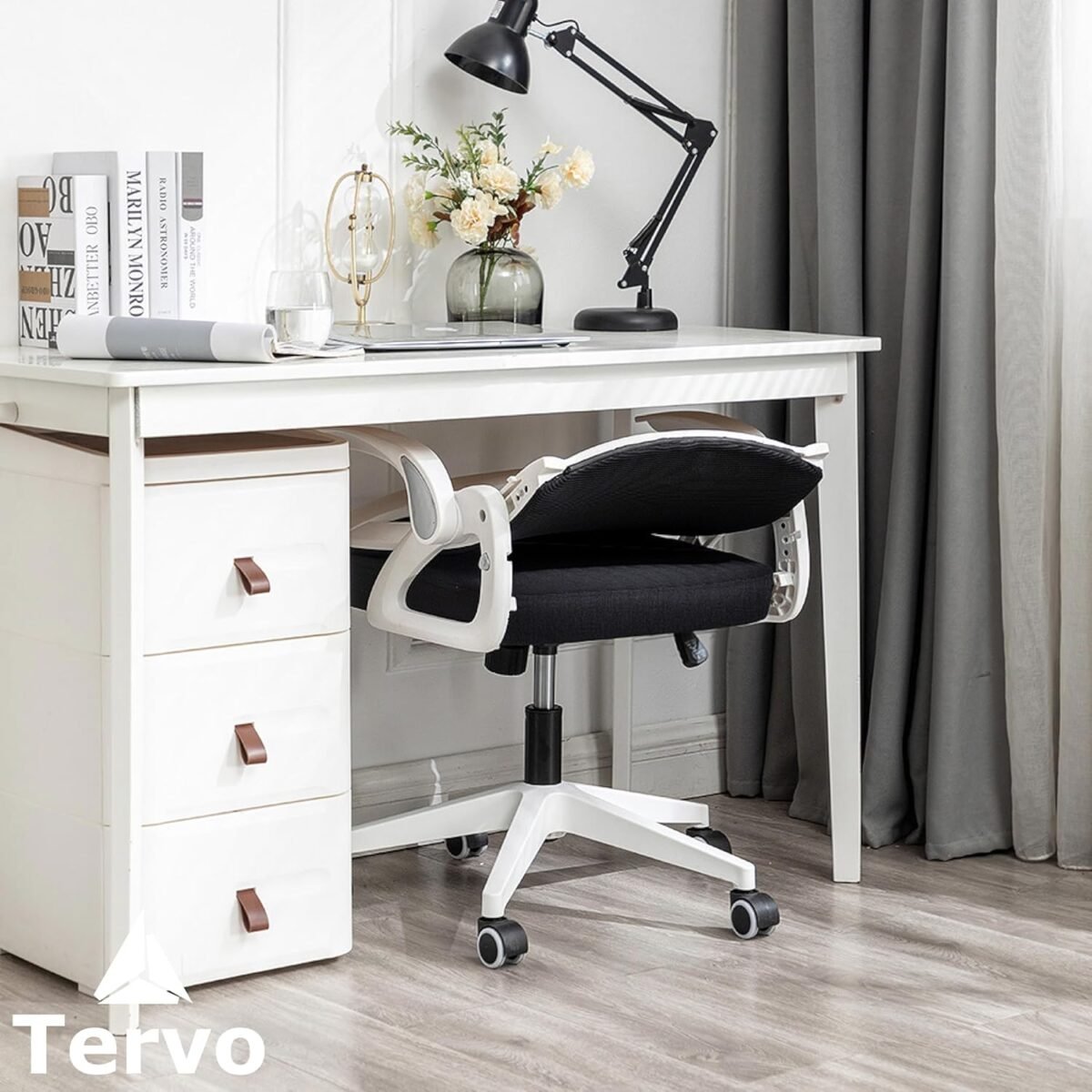 1750352412 tervo model s folding office chair for small spaces gaming chair for adults kids ergonomic mesh computer chair for bedroom desk chair for home work white black.jpg