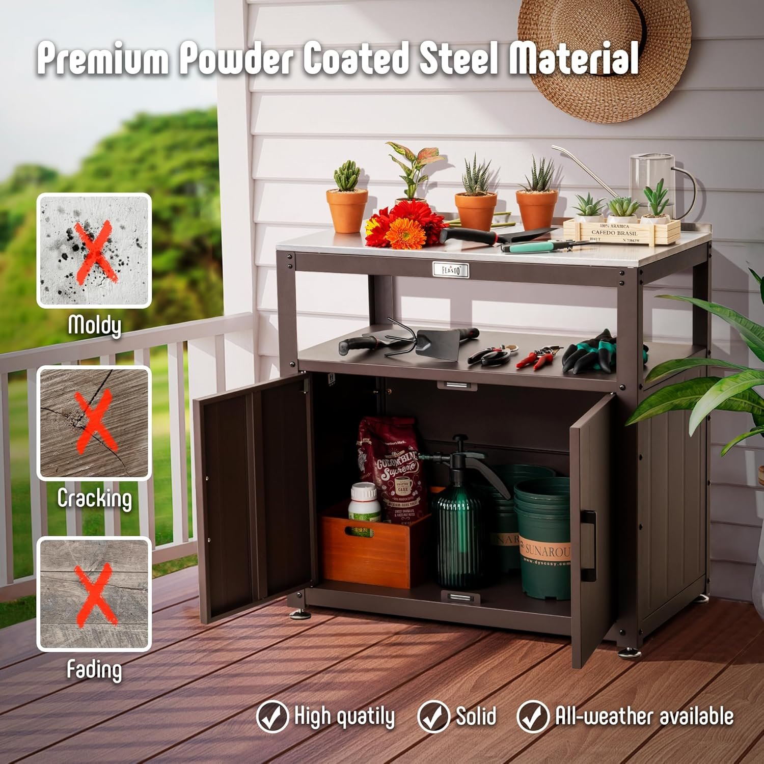 1750385163 garden potting bench with storage cabinetoutdoor gardening table work bench for plants horticultureoutdoor workstation with stainless steel tabletopoutdoor work table.jpg