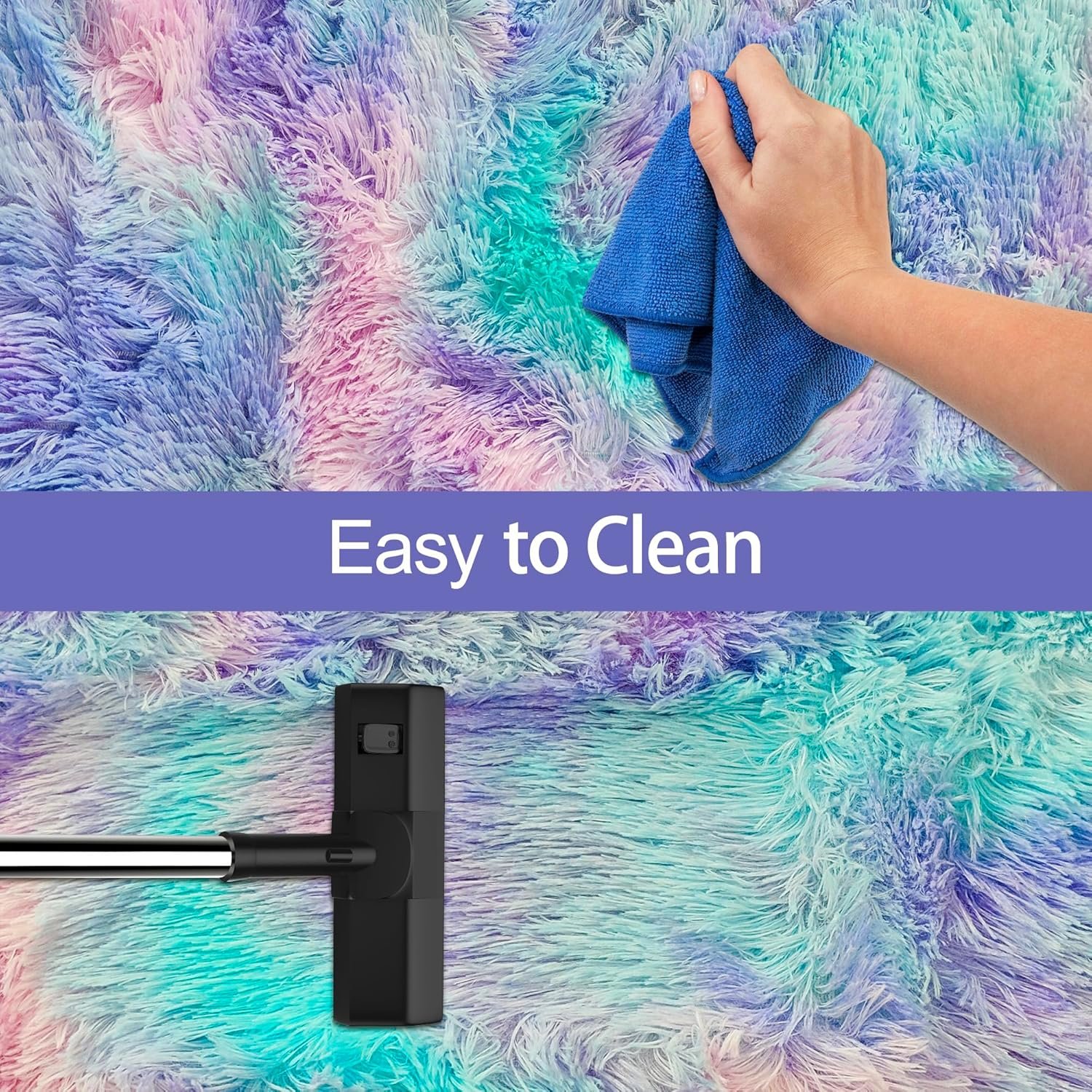 1750390881 super soft fluffy living room area rug 2x6 ft purple rainbow tie dyed shaggy furry carpet washable non slip carpets bedroom bedside nursery rug cute colorful room decor for girls.jpg