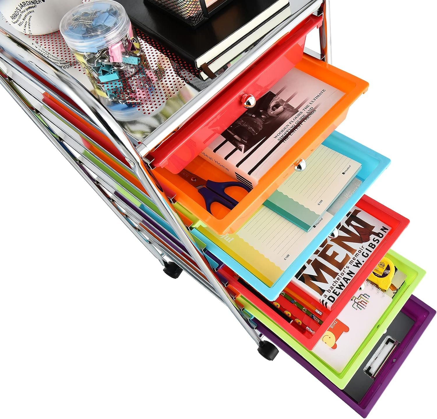 1750417745 storage cart rolling utility cart with 10 drawers portable handles lockable wheels mobile paper toys storage organizer large capacity for home office school teacher multi color.jpg