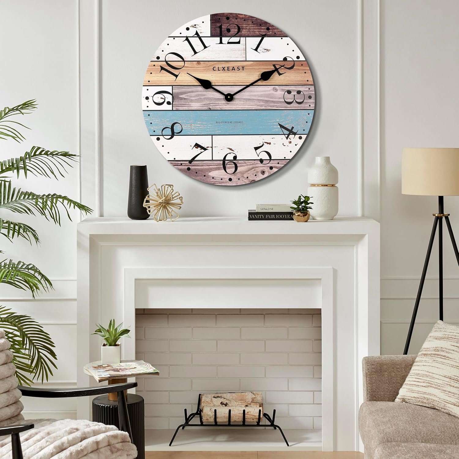 1750501699 clxeast 24 inch multicolor woodgrain shiplap wall clocks for living room decor large farmhouse wall clockcoastal beach nautical stylehouse warming gifts new home.jpg