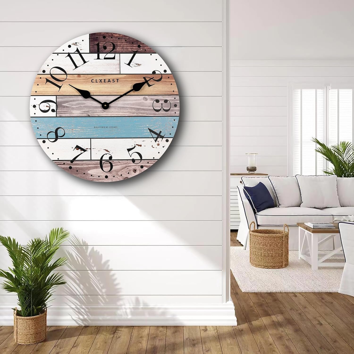 1750501700 clxeast 24 inch multicolor woodgrain shiplap wall clocks for living room decor large farmhouse wall clockcoastal beach nautical stylehouse warming gifts new home.jpg