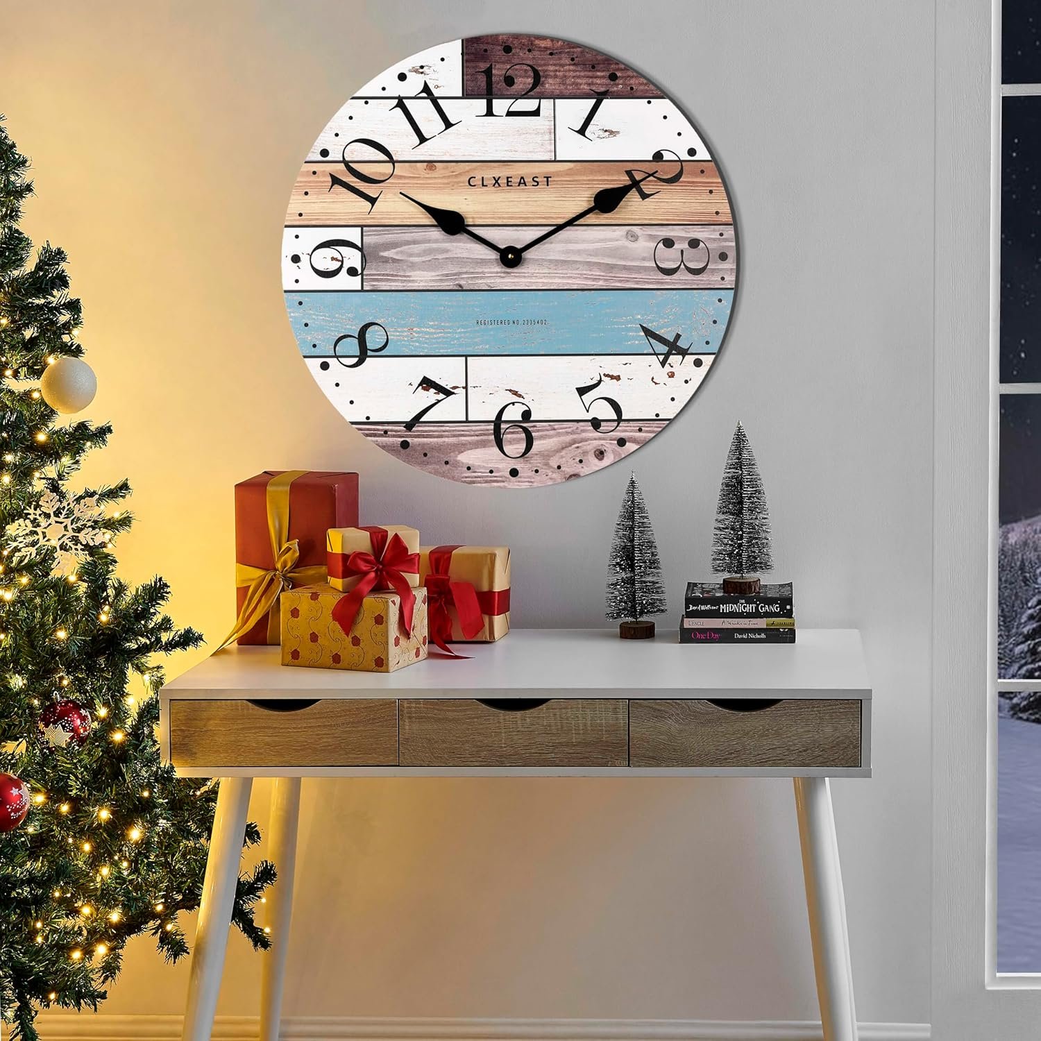 1750501703 clxeast 24 inch multicolor woodgrain shiplap wall clocks for living room decor large farmhouse wall clockcoastal beach nautical stylehouse warming gifts new home.jpg