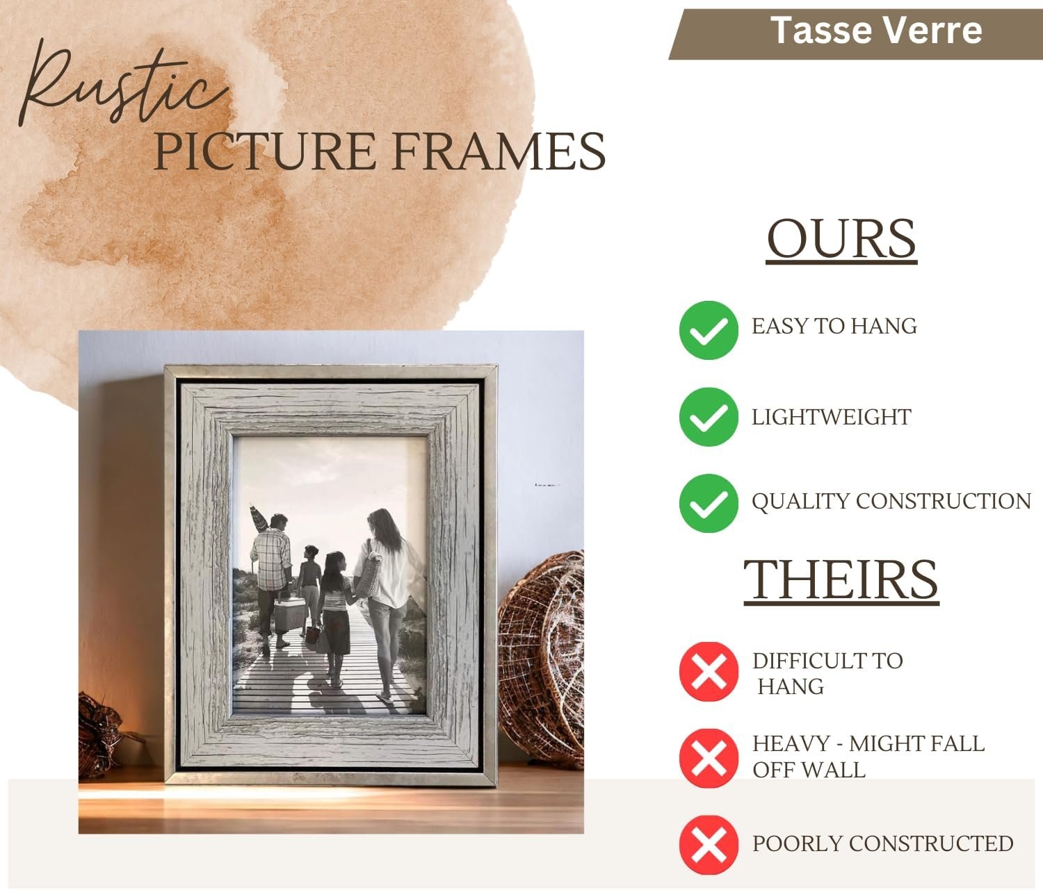 1750503215 tasse verre 8x10 rustic picture frames 3 pack distressed farmhouse decor industrial style ready to hang or stand up galvanized vintage metal look wwood insert.jpg