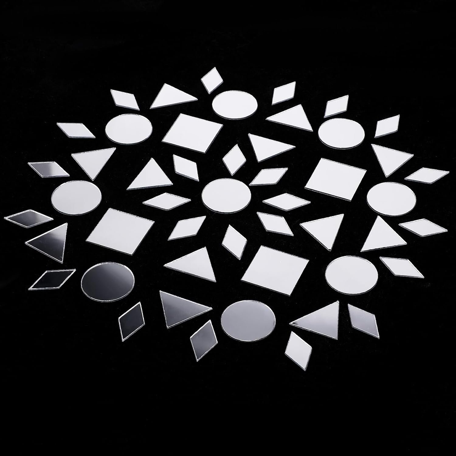 1750503735 120 pcs 4 shapes mirrors for crafts 1 inch small mirror pieces for crafts diy mini mirror mosaic tiles trianglessquaresroundsrhombus for disco ball lamp framing decoration.jpg