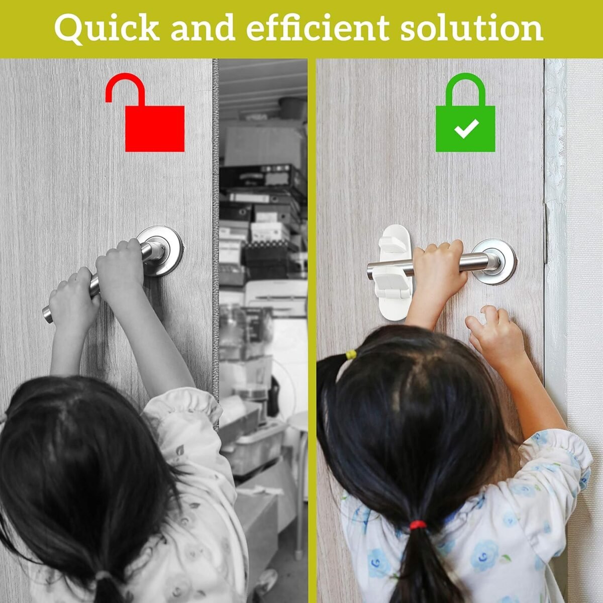 1750533412 door lever locks 4 pack prevents toddlers from opening doors durable abs with 3m adhesive easy one hand operation for adults no tools needed.jpg