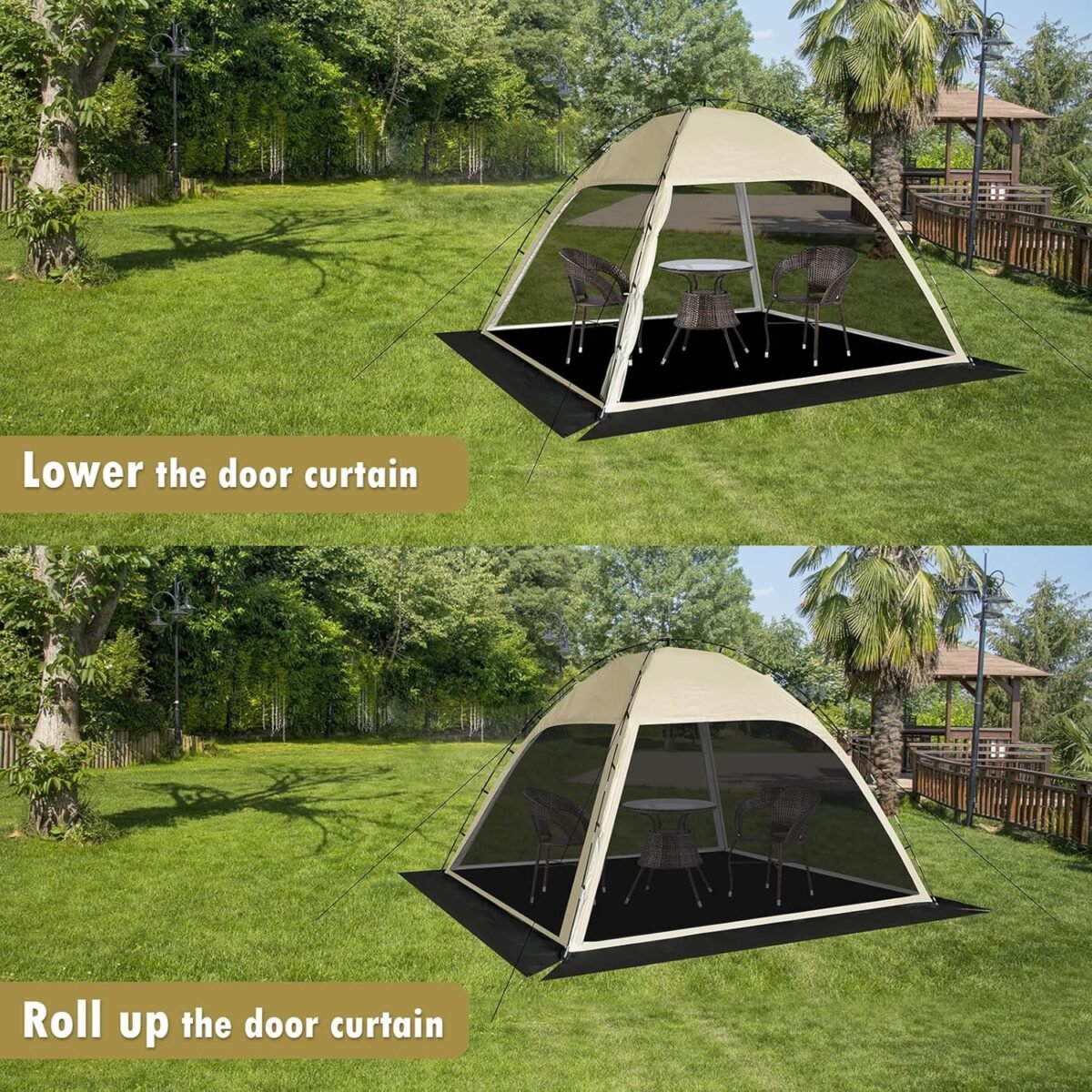 1750577931 screen tent with removable floor siebwin large 10x10 gazebos with mosquito netting and removable floor sunproof outdoor canopy tent for backyard party outside activities 1 person setup.jpg
