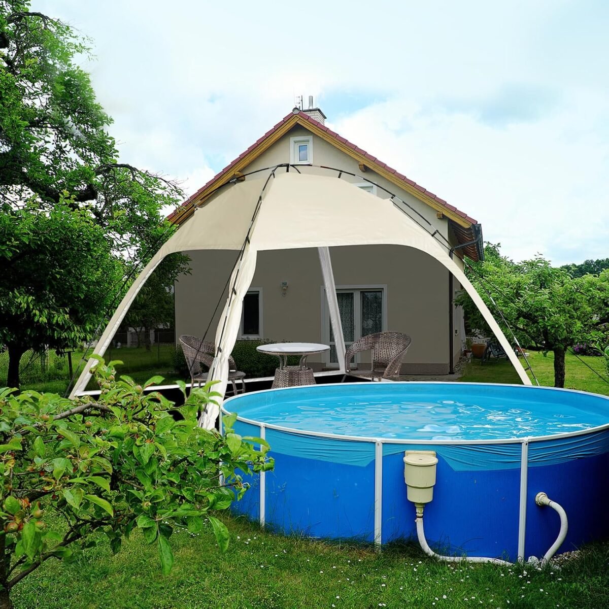1750577936 screen tent with removable floor siebwin large 10x10 gazebos with mosquito netting and removable floor sunproof outdoor canopy tent for backyard party outside activities 1 person setup.jpg
