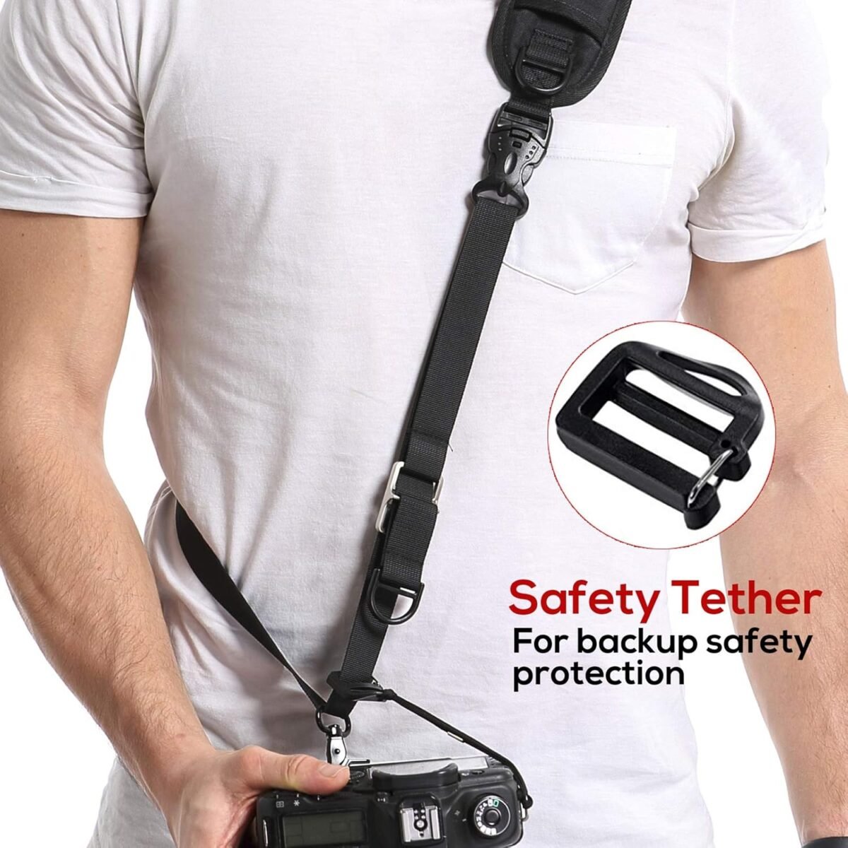 1750581852 waka rapid camera neck strap with quick release and safety tether adjustable shoulder sling strap for nikon canon sony olympus dslr black.jpg