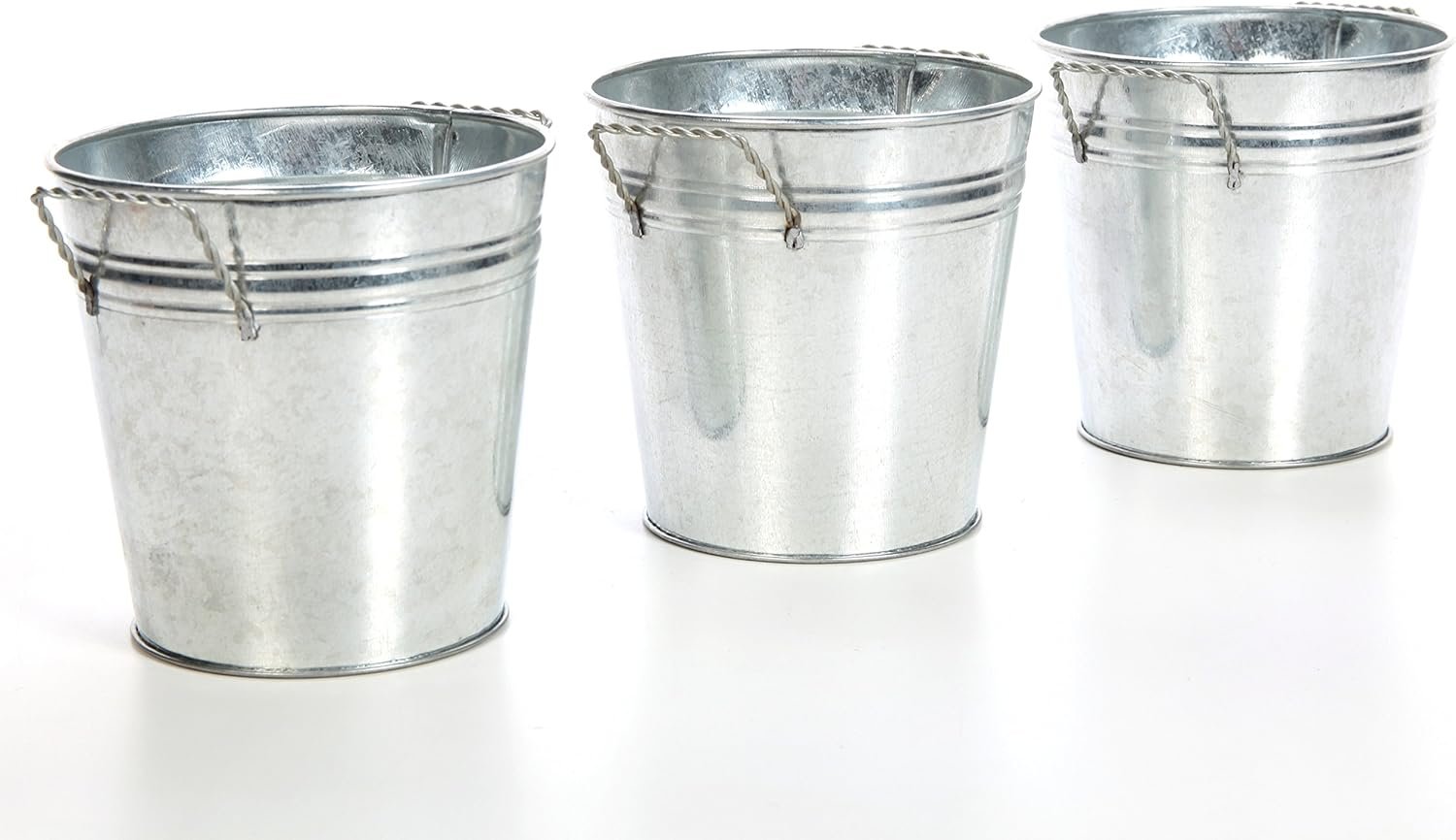 1750584681 hosley 3 pack of galvanized planters 5 dia x 4.5 h durable metal plant pots for floral arrangements indoor and outdoor gardening with vintage inspired charm rustic.jpg