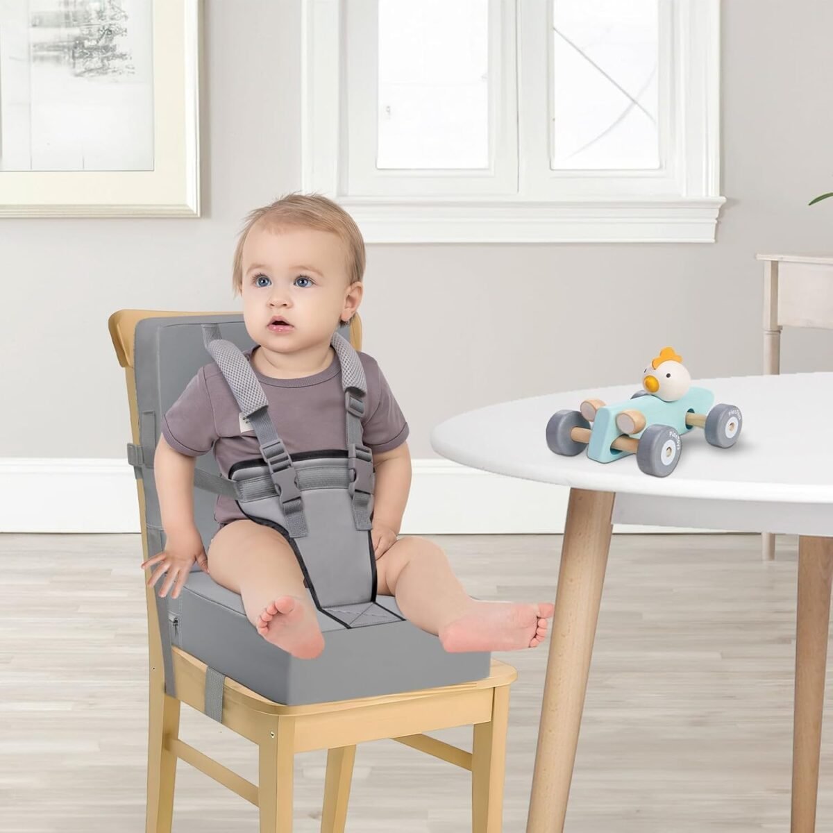 1750586527 booster seat for kitchen chair at table toddler harness seat straps high back pu ease of cleaning sturdy booster seat for dining table for kid child baby.jpg