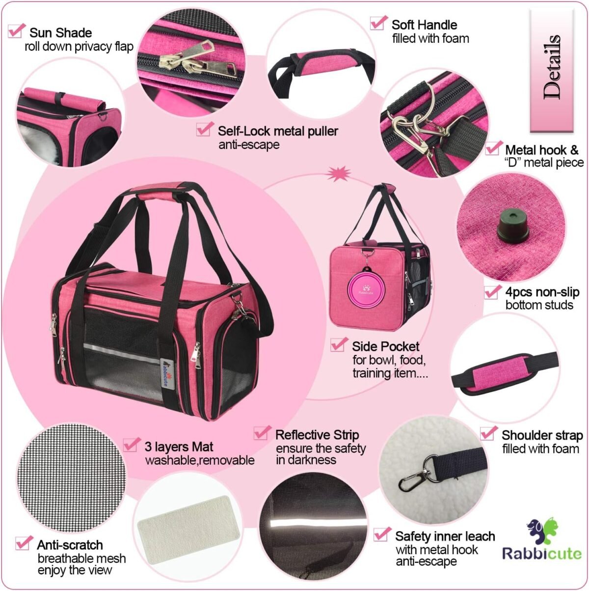1750596751 pet dog cat carrier bag for medium small dog cat with washable cozy bed locking safety zipper shoulder strap airline approved pet carrier portable collapsible puppy carrier escape proof.jpg