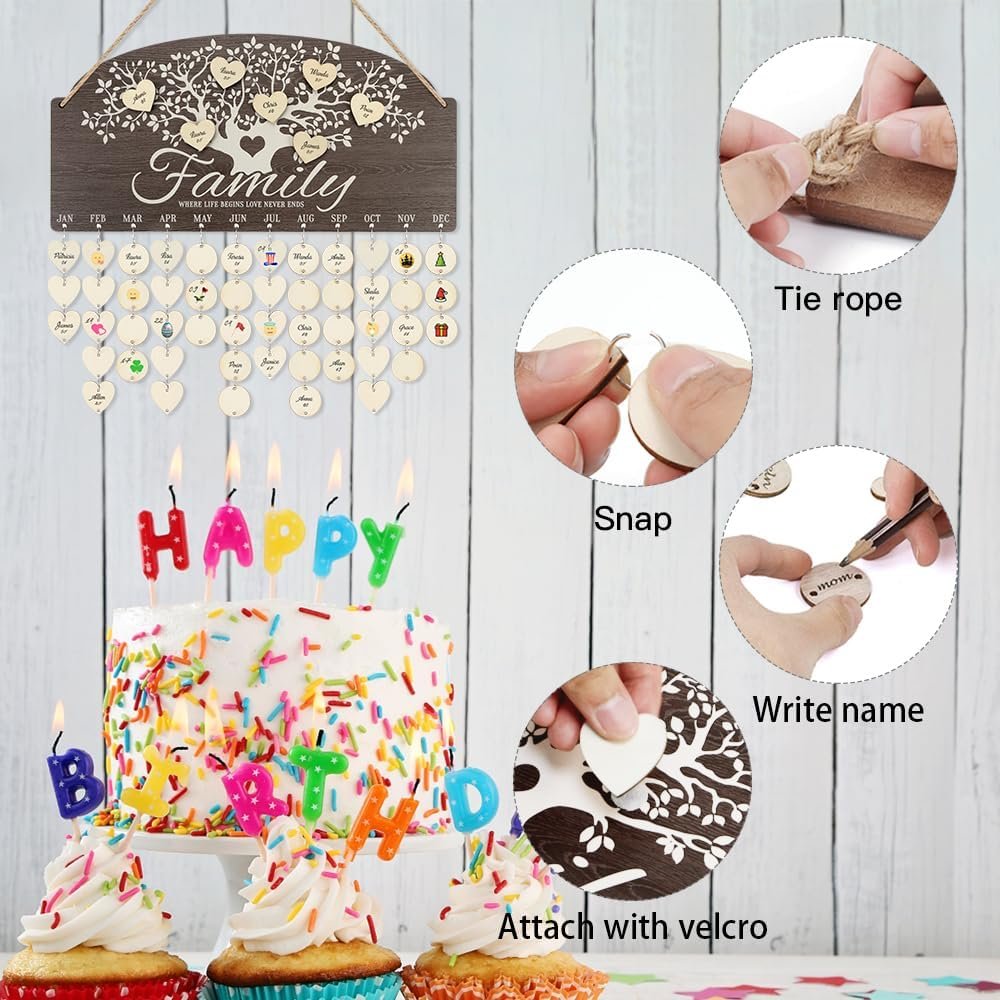 1750601815 chditb personalized family tree birthday reminder board16x8 wooden family birthday tracker wall hanging with 100 tags diy birthday gifts for mother grandma friends family.jpg