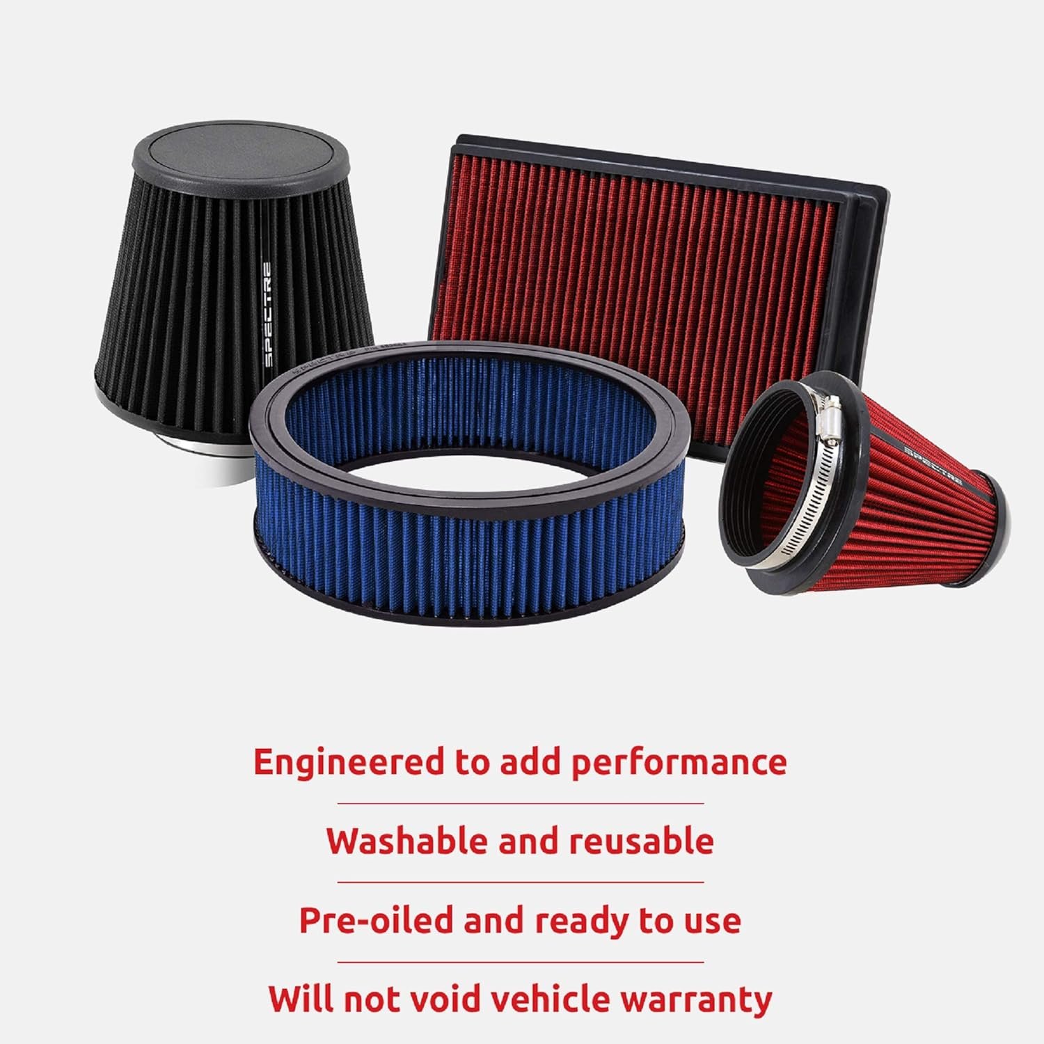 1750608689 spectre engine air filter high performance washable replacement filter fits select 1981 2020 infinitinissansuzukisubaru vehicles see description for fitment information spe hpr4309.jpg
