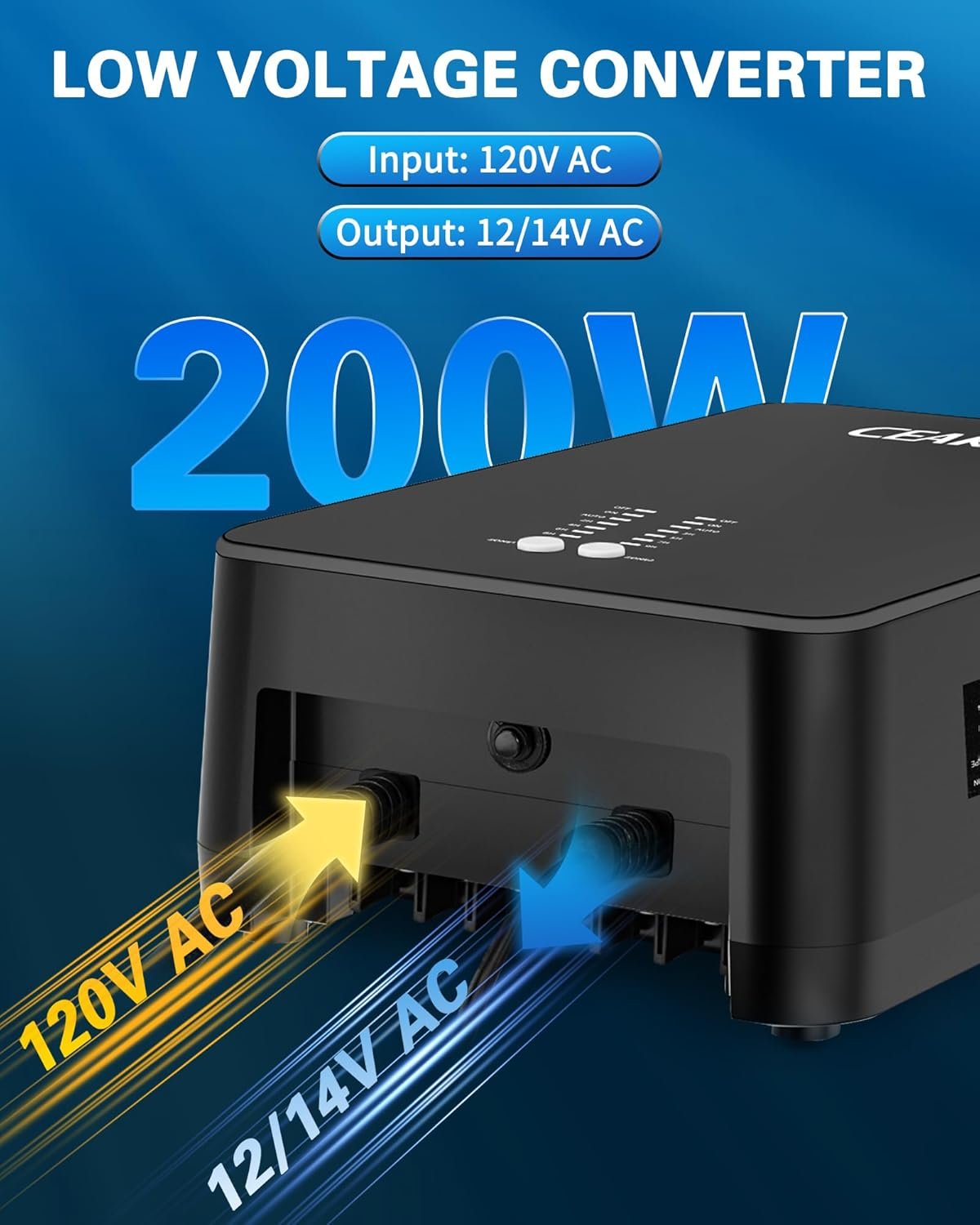 1750613303 200w landscape light transformer 120v to 12v14v ac 2 zone independent control with timer and light sensor low voltage transformer for landscape lights.jpg
