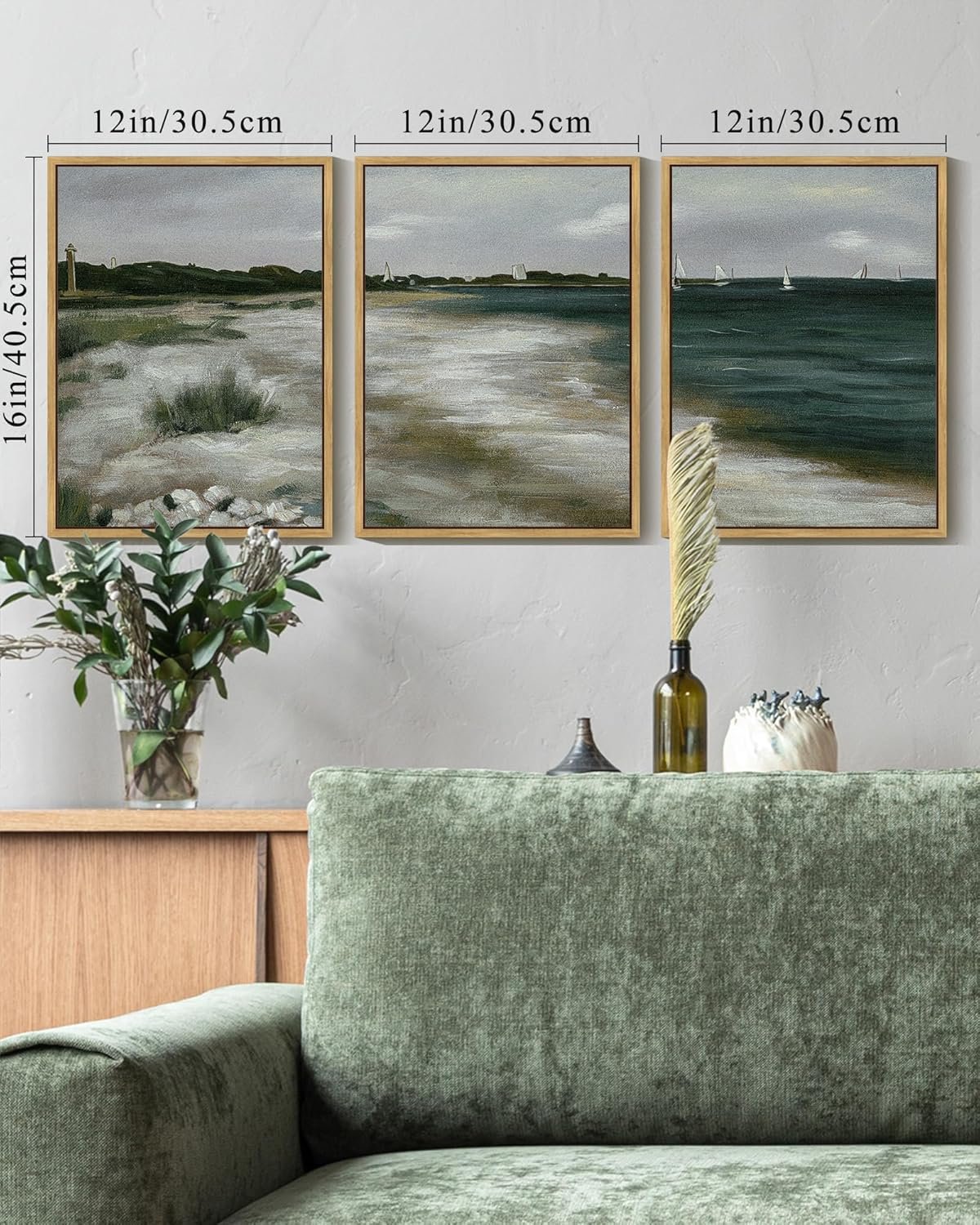 1750616772 shenify vintage framed wall art seaside coastal landscape painting retro beach scenery farmhouse bedroom above of bed living room decor 12x16in3pcs natural framed.jpg