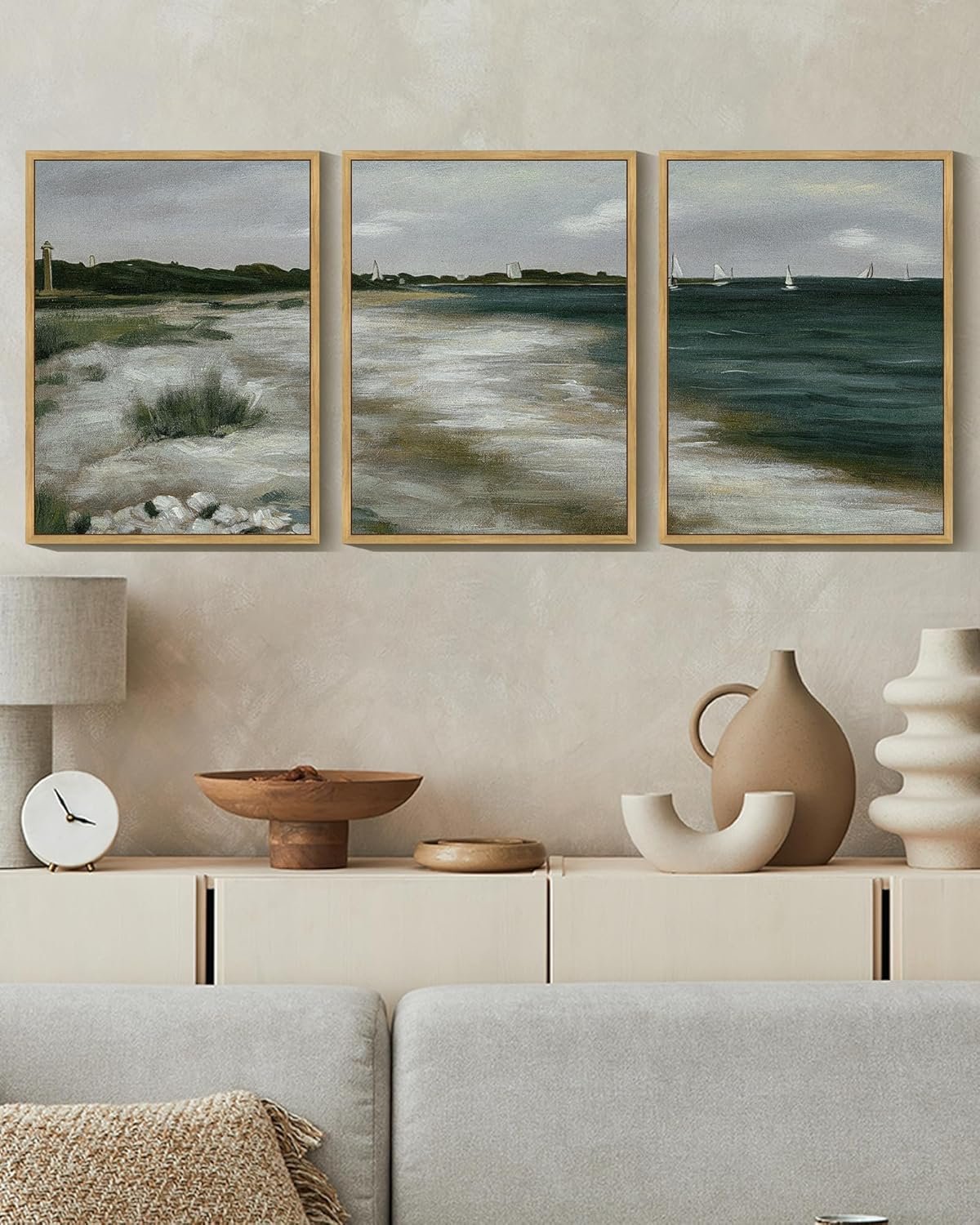 1750616777 shenify vintage framed wall art seaside coastal landscape painting retro beach scenery farmhouse bedroom above of bed living room decor 12x16in3pcs natural framed.jpg
