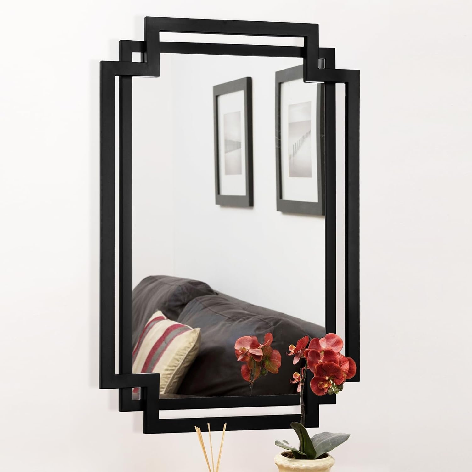 1750647104 black decorative mirror for wall decor 24 x 36 large elegant living room mirror with irregular and rectangular metal frame contemporary bathroom mirror above sink.jpg