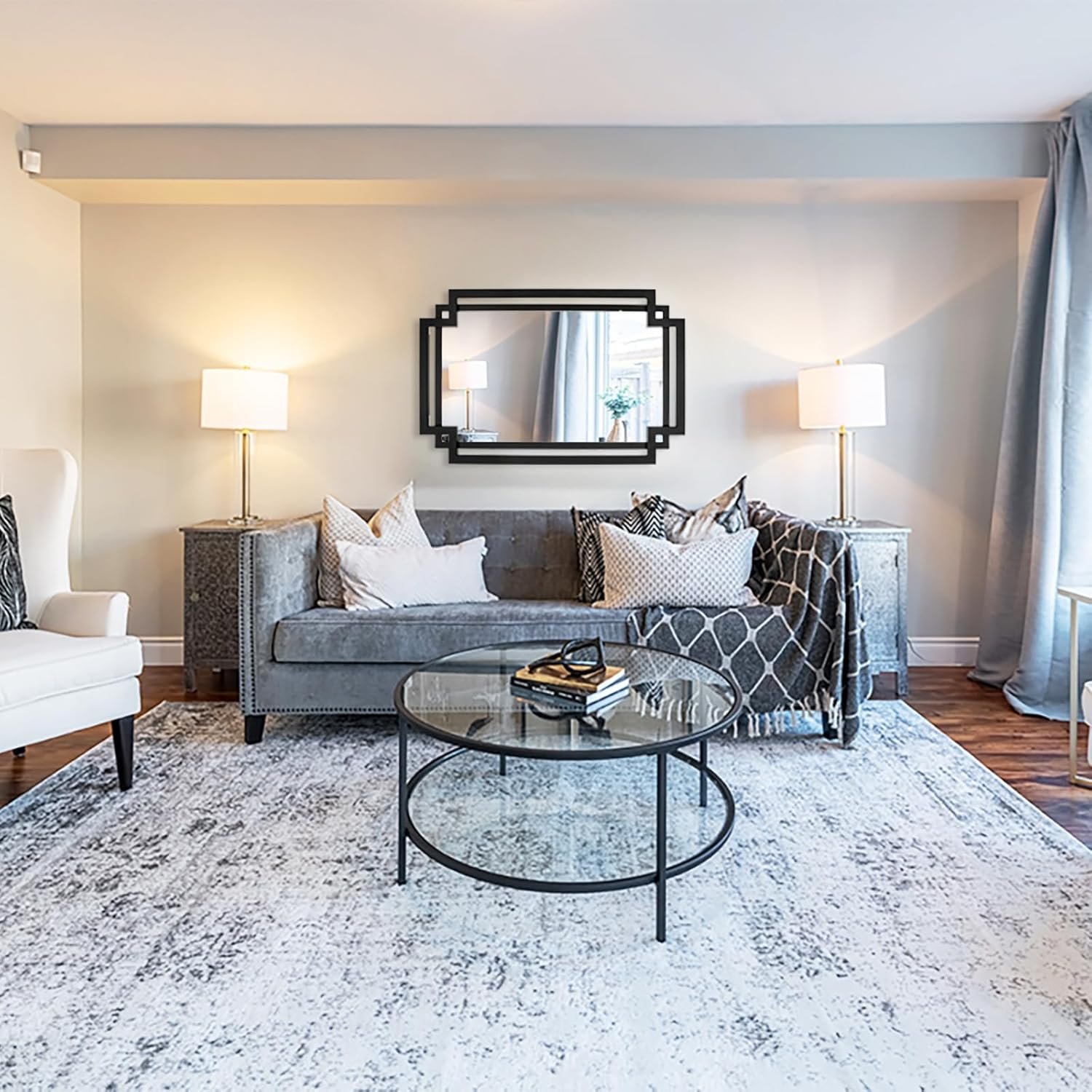 1750647105 black decorative mirror for wall decor 24 x 36 large elegant living room mirror with irregular and rectangular metal frame contemporary bathroom mirror above sink.jpg