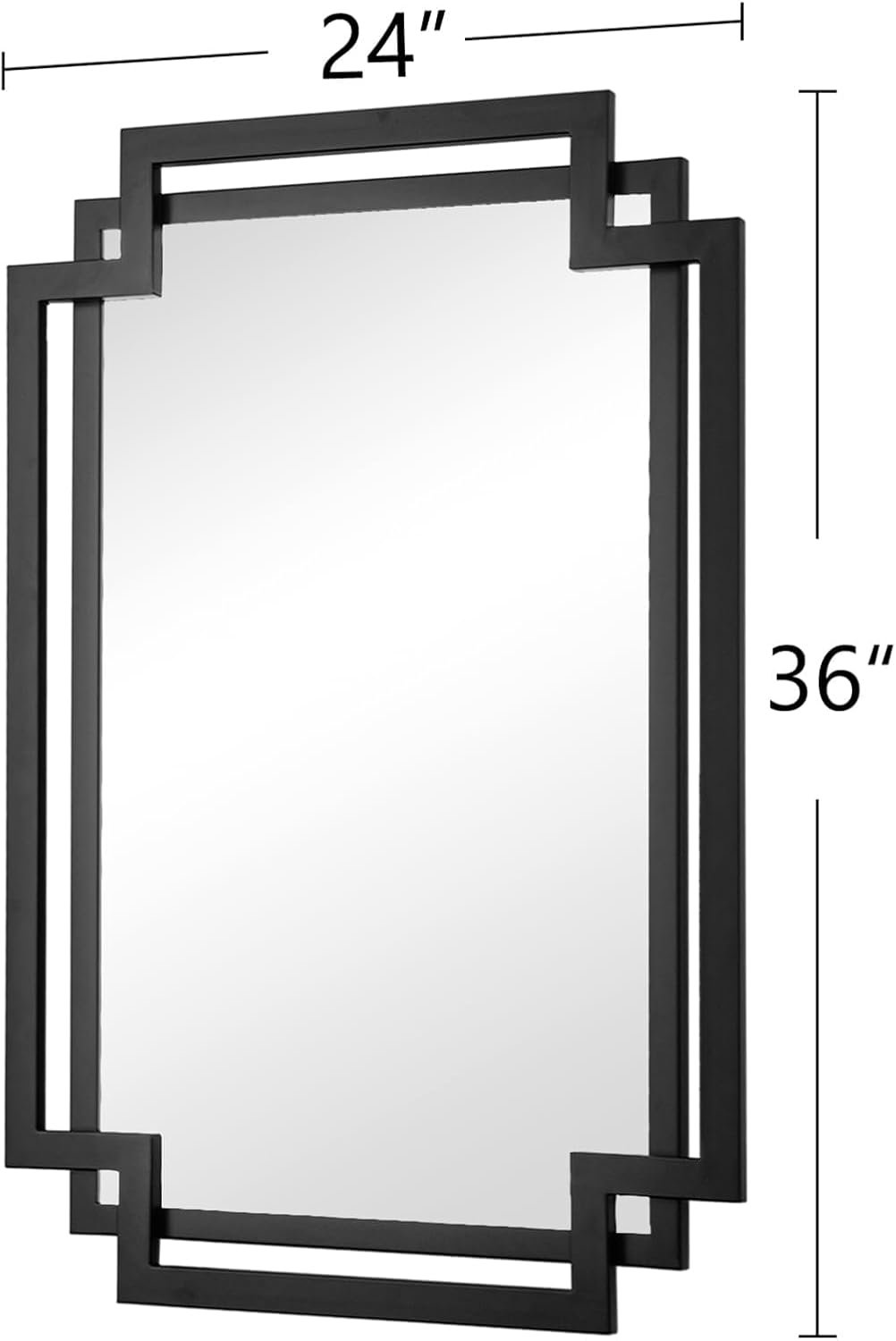 1750647108 black decorative mirror for wall decor 24 x 36 large elegant living room mirror with irregular and rectangular metal frame contemporary bathroom mirror above sink.jpg