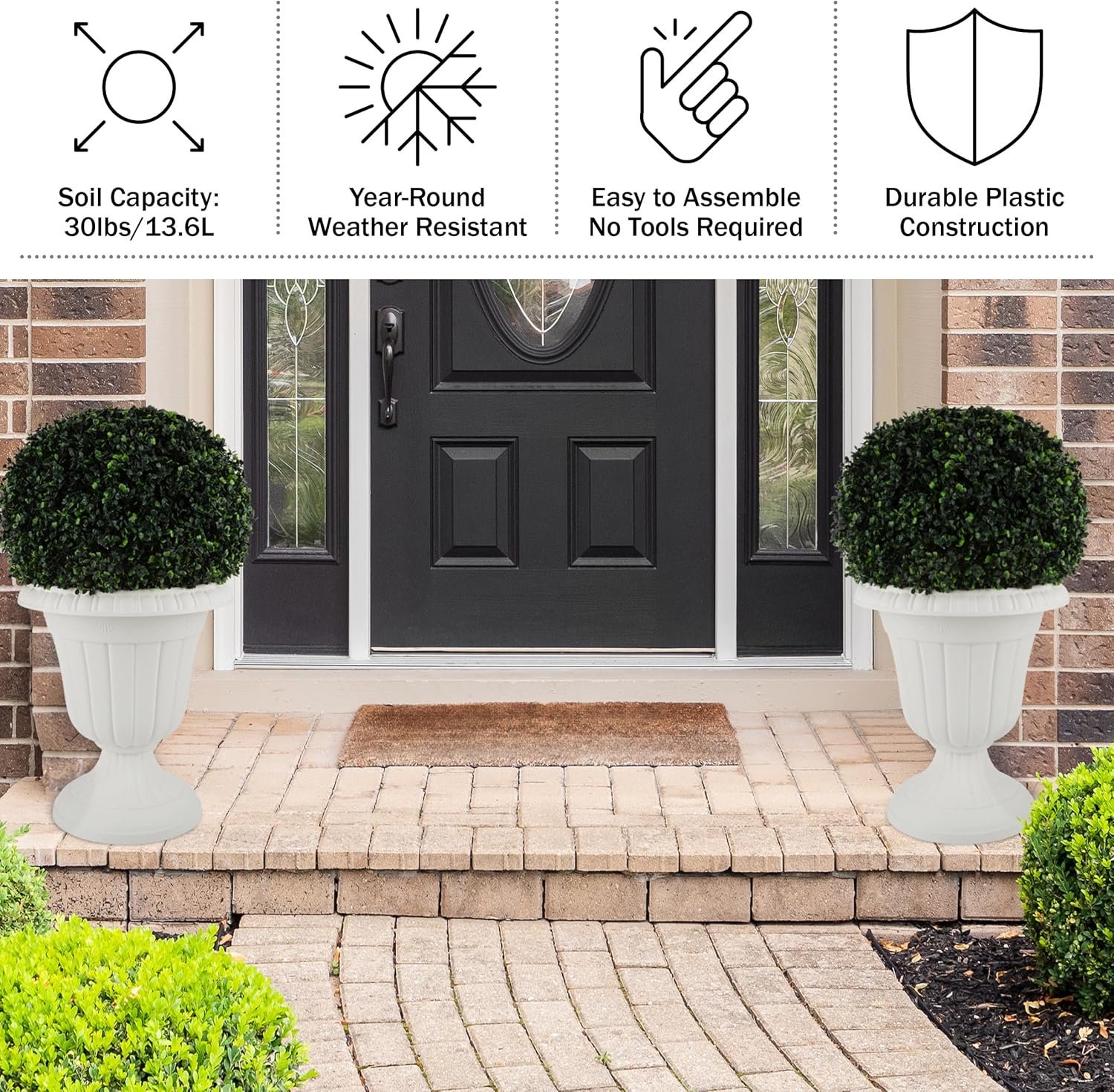 1750653416 pure garden outdoor planter 2 pack 16x18 inch urn planters plastic plant pots for indoor outdoor or front porch decor flower pots white.jpg