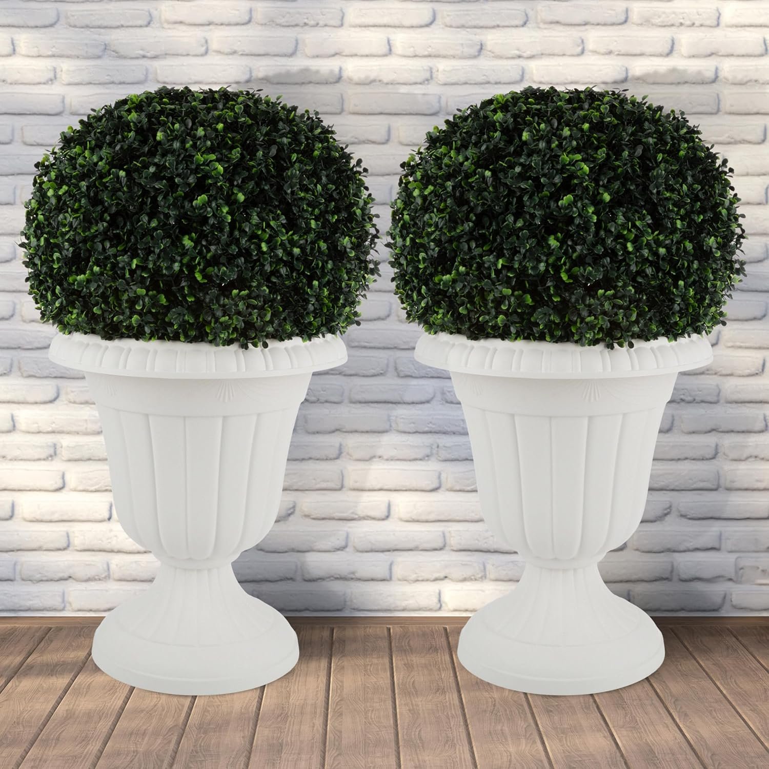 1750653419 pure garden outdoor planter 2 pack 16x18 inch urn planters plastic plant pots for indoor outdoor or front porch decor flower pots white.jpg
