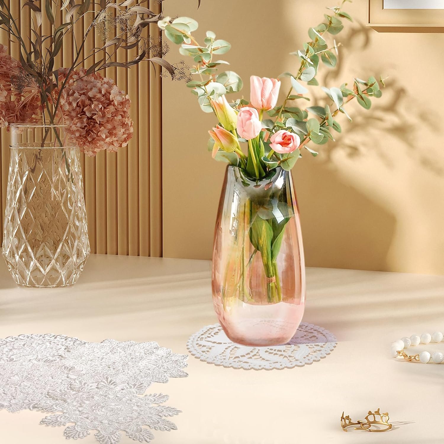 1750667834 24 pack lace doilies crochet 6 inch round fabric placemats handmade cotton lace coasters vintage table doilies decors for kitchen dining room living room bedroom.jpg