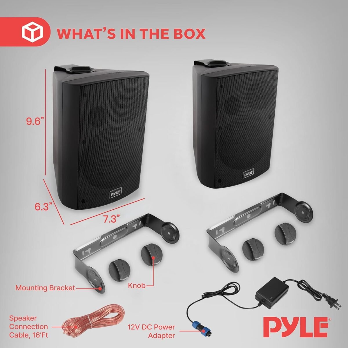 1750671227 pyle waterproof wall mount speaker system 5.25 inch active passive pair wireless bluetooth compatible indooroutdoor stereo sound set with aux in pyle pdwr52btbk black.jpg