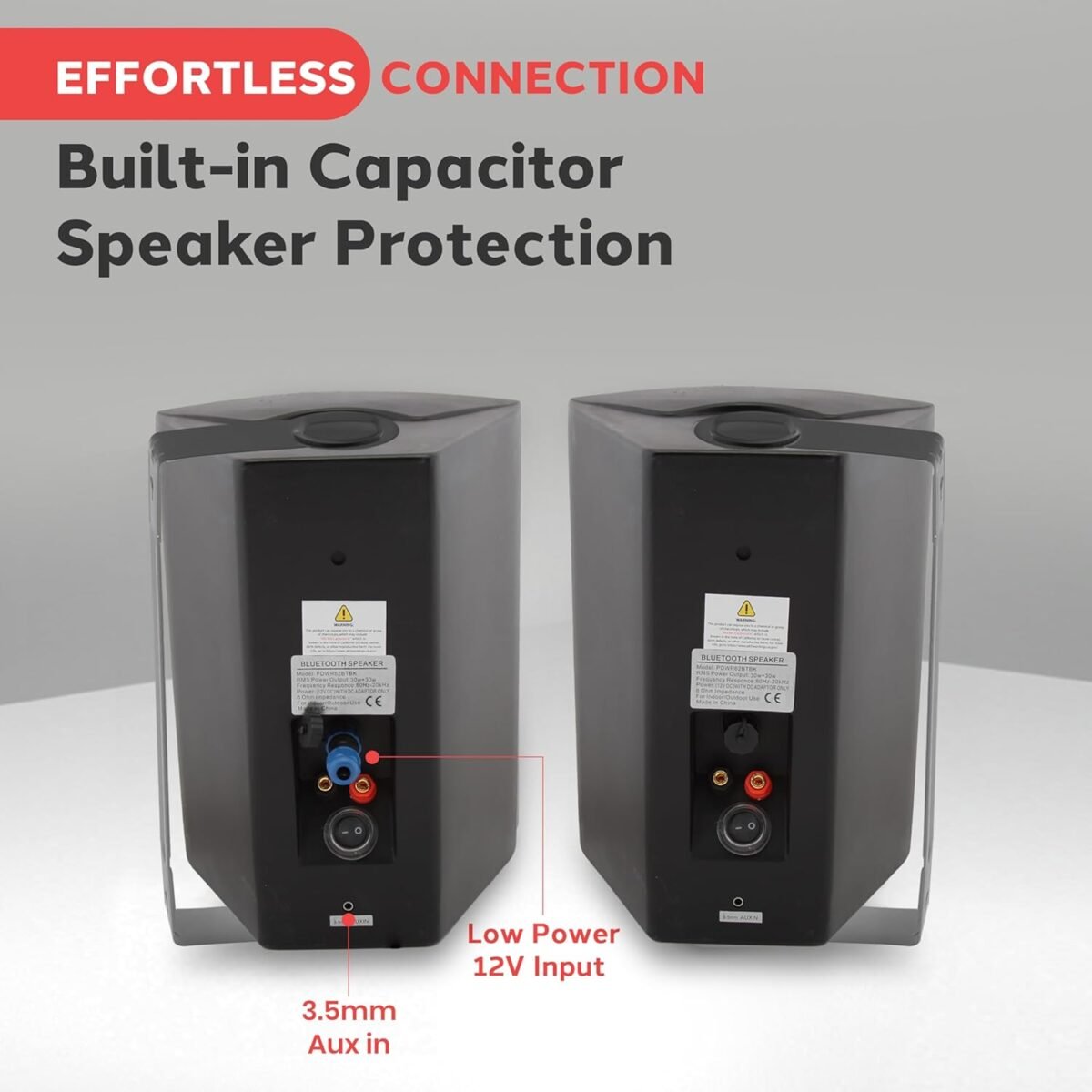 1750671235 pyle waterproof wall mount speaker system 5.25 inch active passive pair wireless bluetooth compatible indooroutdoor stereo sound set with aux in pyle pdwr52btbk black.jpg