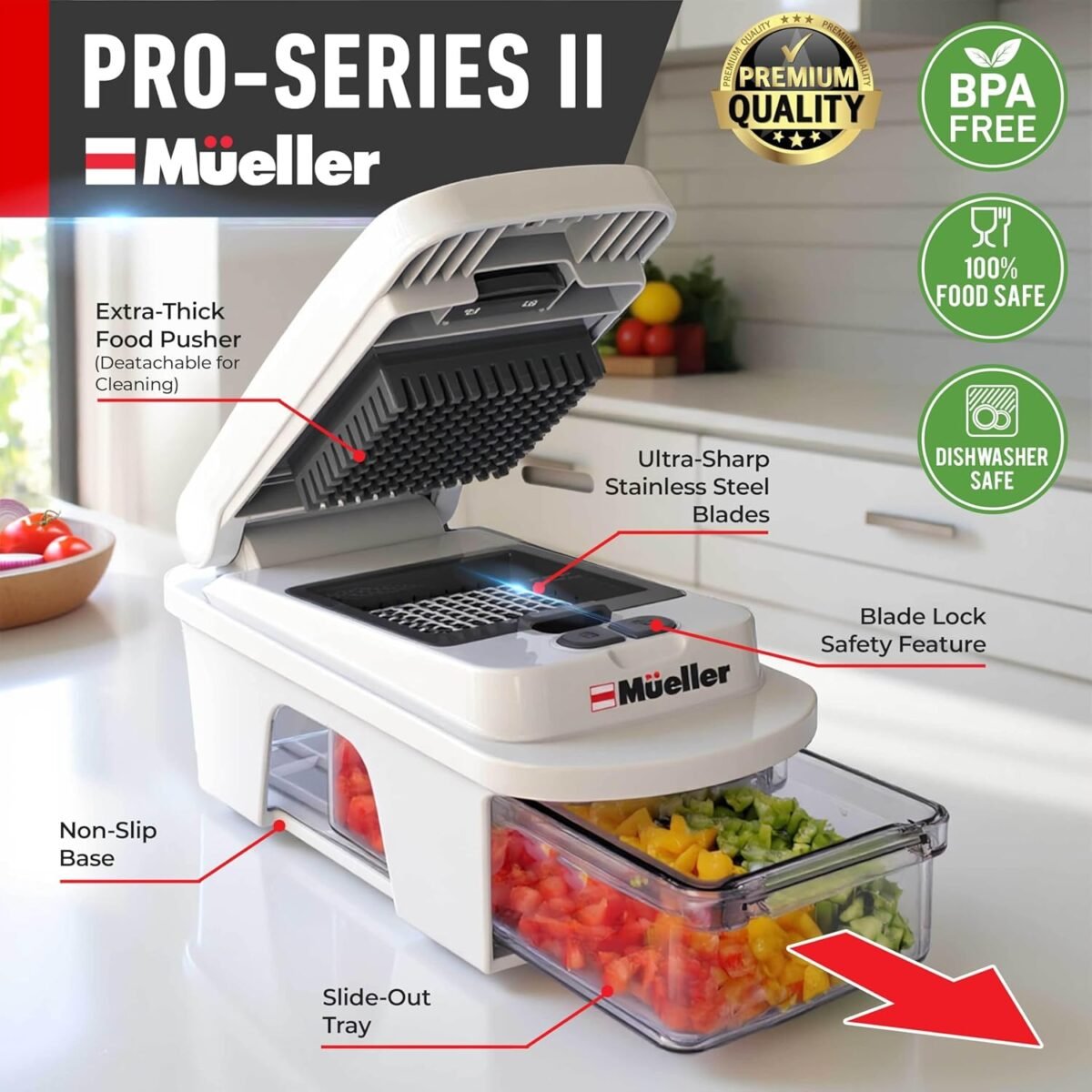 1750675682 mueller pro series all in one 12 blade mandoline slicer for kitchen food chopper vegetable slicer and spiralizer cutter dicer grater kitchen gadgets sets with container white sandgray.jpg