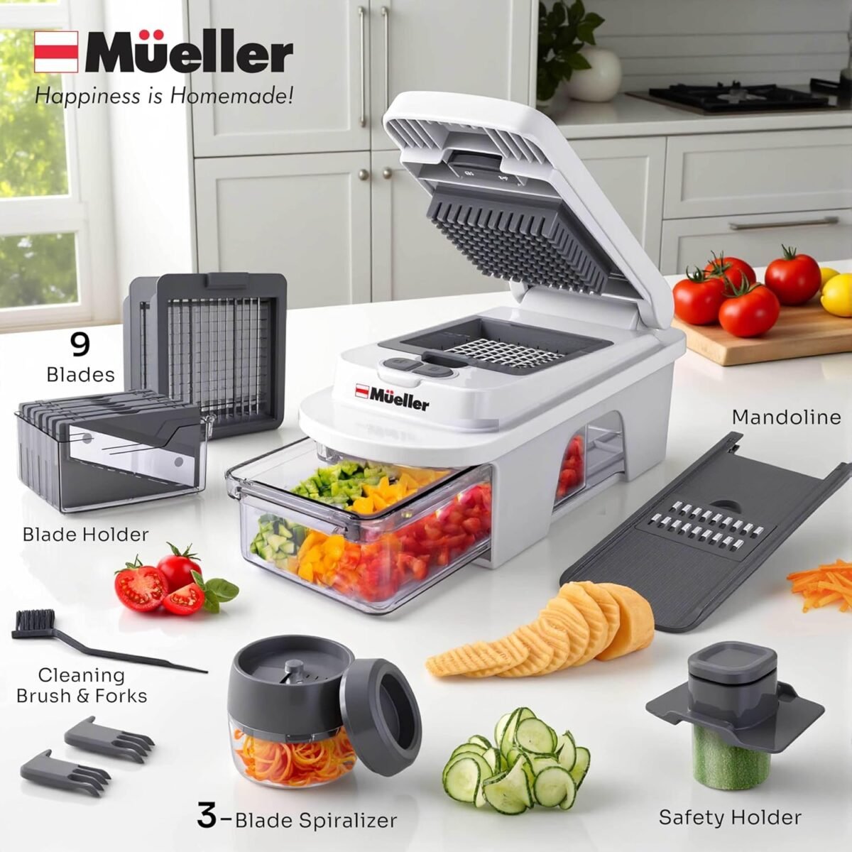 1750675688 mueller pro series all in one 12 blade mandoline slicer for kitchen food chopper vegetable slicer and spiralizer cutter dicer grater kitchen gadgets sets with container white sandgray.jpg