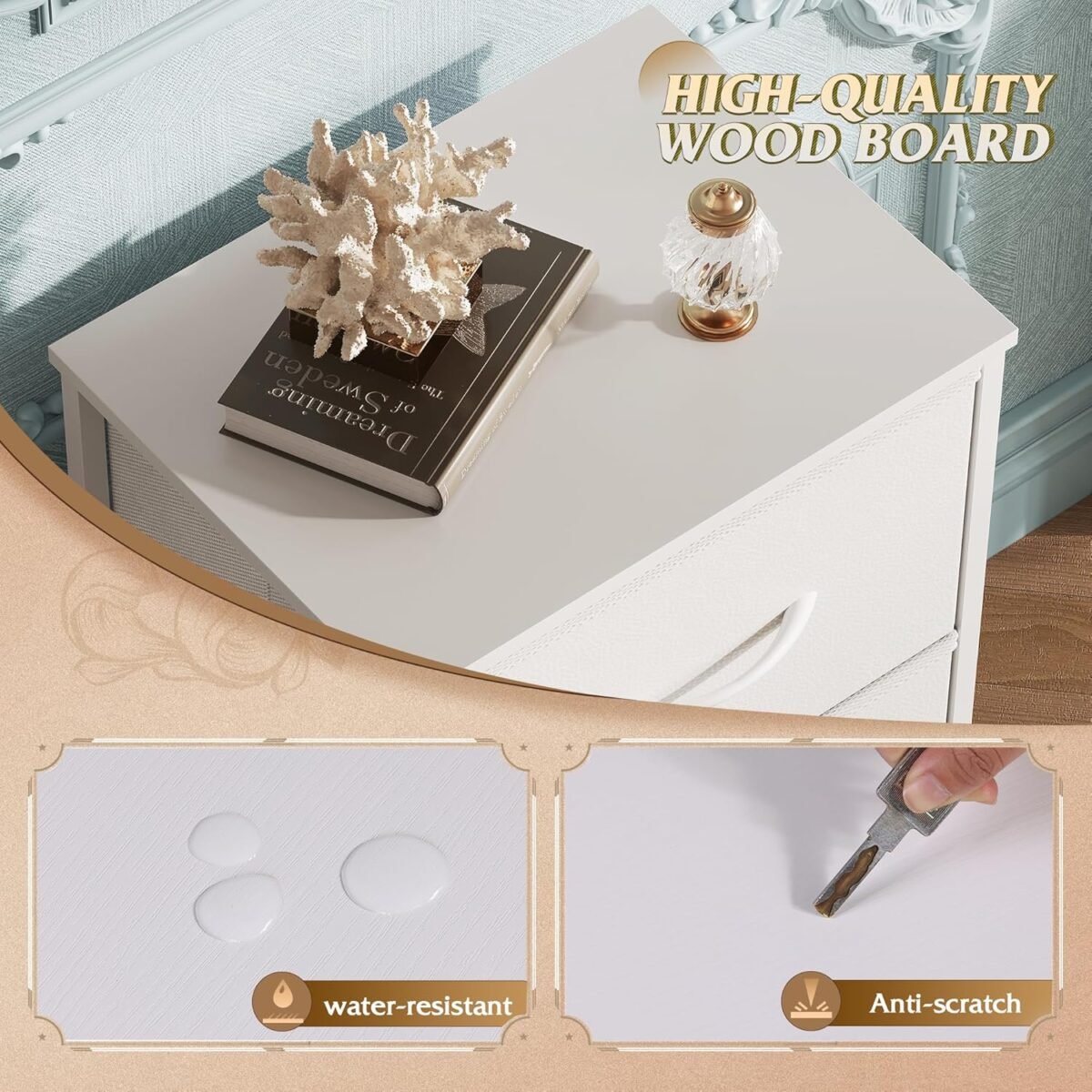 1750707385 wlive dresser with 3 drawers fabric nightstand cabinet with wheels organizer storage dresser for bedroom office entryway closets sturdy steel frame wood top easy pull handle white.jpg