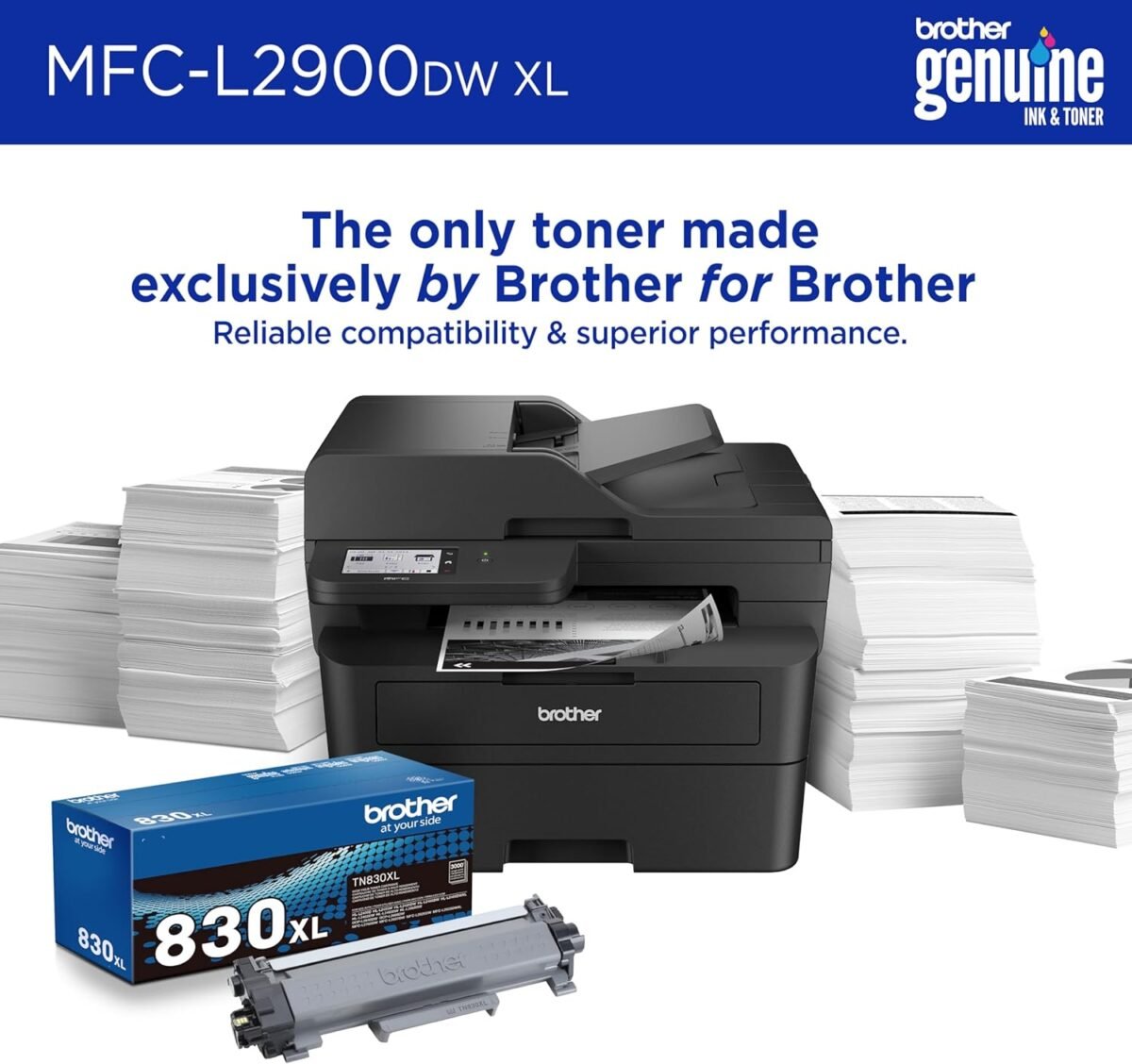1750707440 brother mfc l2900dw xl wireless compact monochrome all in one laser printer with duplex copy scan fax black white up to 4200 pages of toner included1 amazon dash replenishment ready.jpg