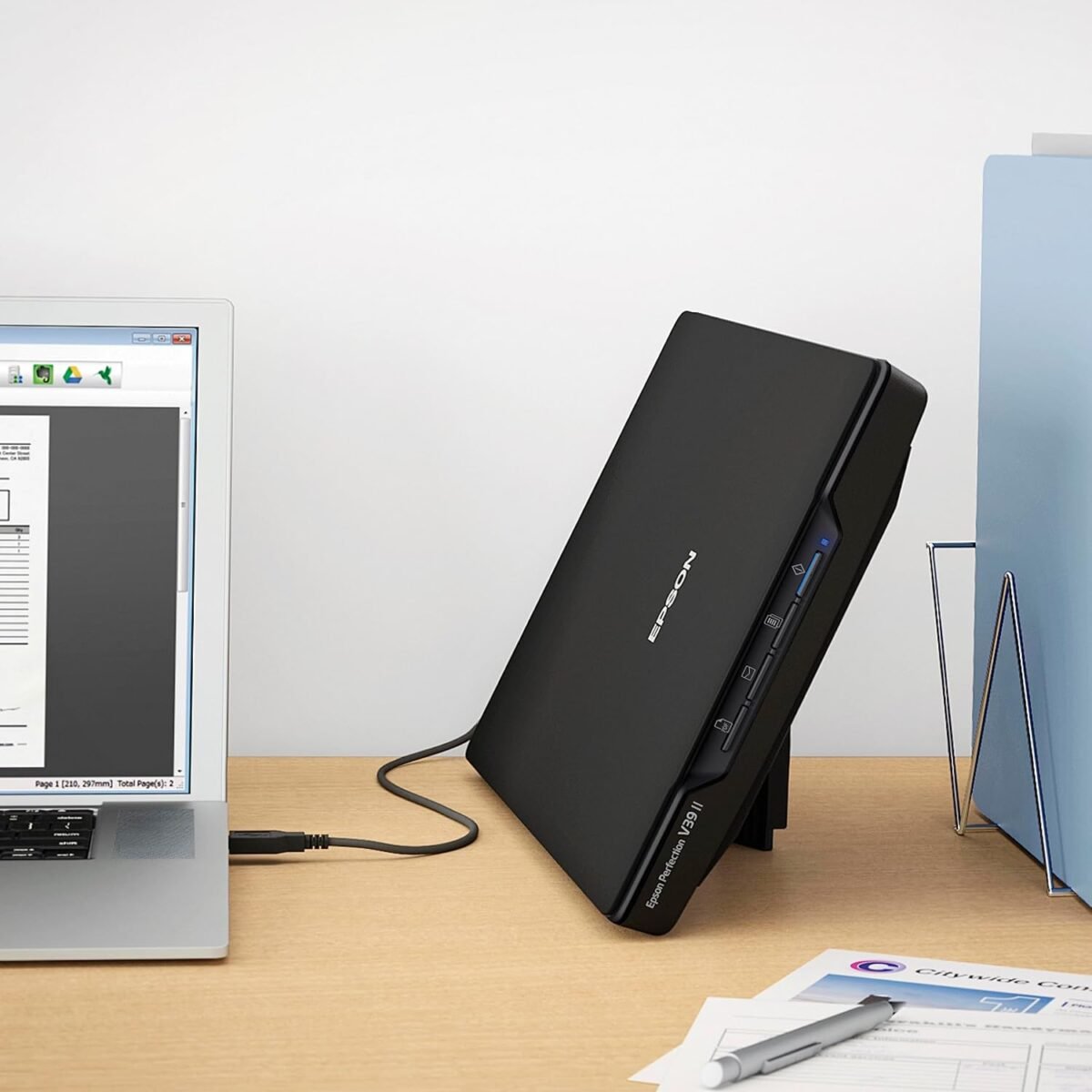 1750707526 epson perfection v39 ii color photo and document flatbed scanner 4800 dpi optical resolution high rise removable lid scan to cloud usb power image scanning black.jpg