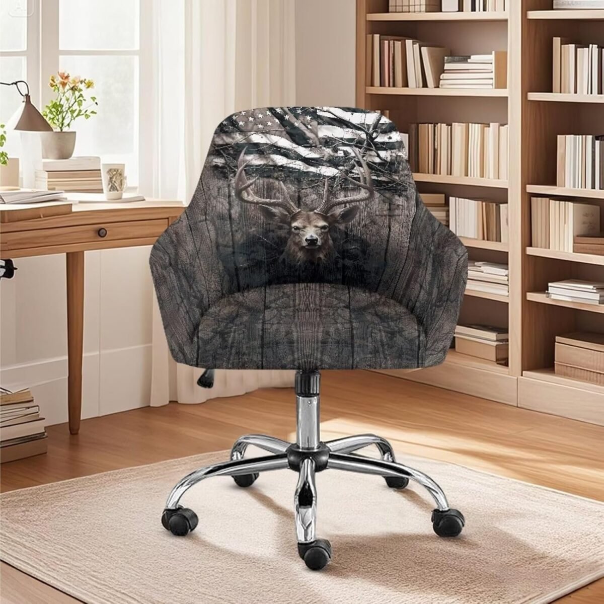 1750733614 elk hunting american flag wood print swivel armchair accent dining chair cover for office anti slip dining chair slipcovers stretch bar stools covers for bedroom dining room hotel.jpg
